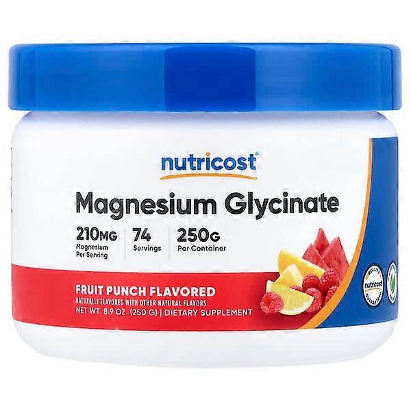 Nutricost, Magnesium Glycinate, Fruit Punch, 8.9 oz (250 g)