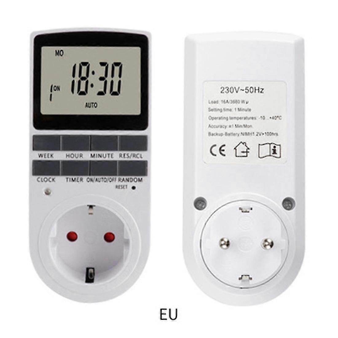 Electronic Digital Timer Switch Socket Kitchen Timer Socket Eu Plug