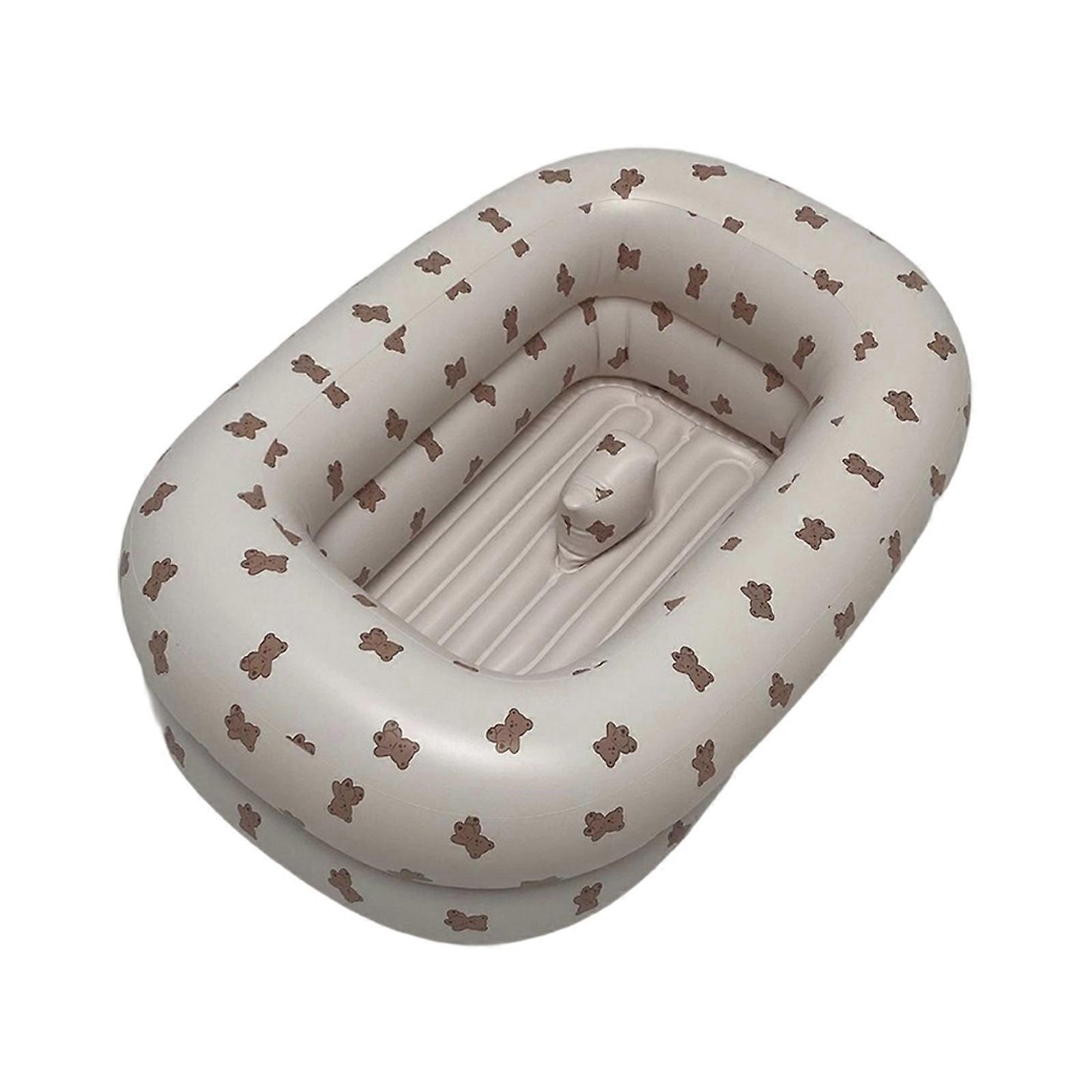 Inflatable Toddler Bathtub Compact Travel Friendly Bathing Solution Leakproof Multi Purpose Summer Activity Essential Multicolor