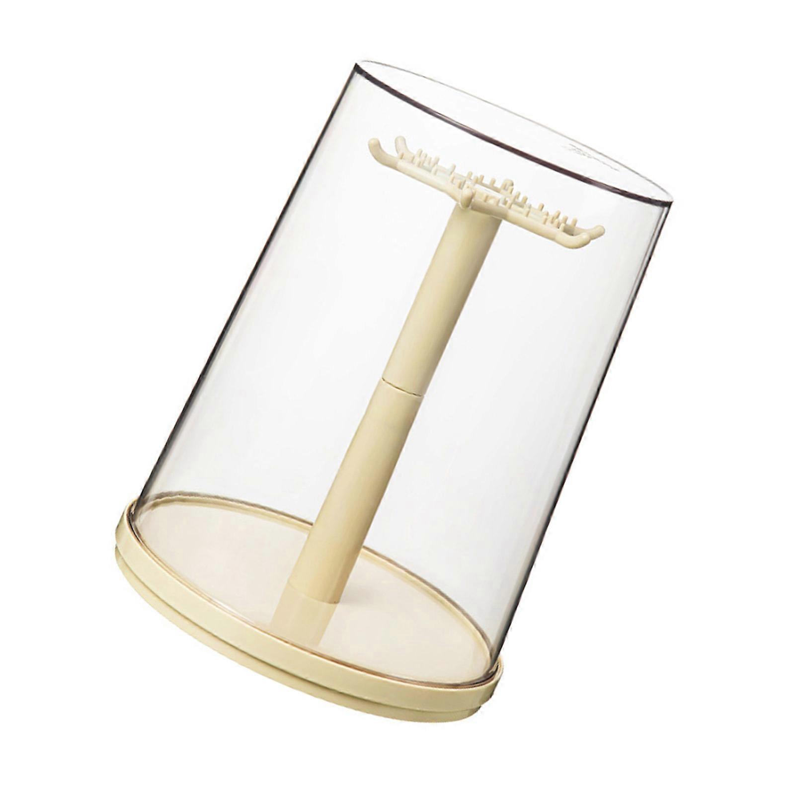 360 Degree Rotating Clear Display Case For Collectibles Dustproof Storage Box With Plastic Base Collectible Showcase  White