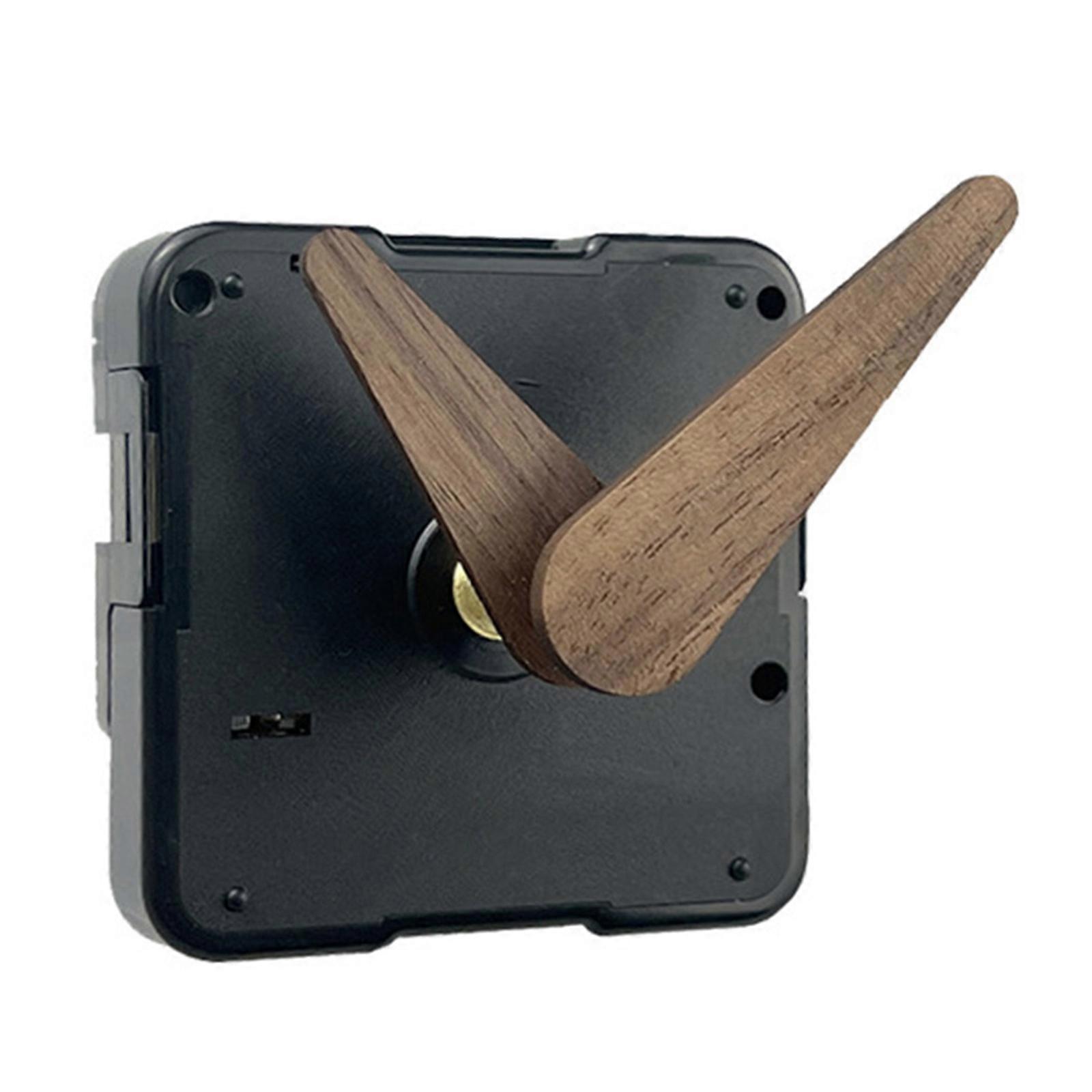 Quiet Running Wall Clock Movement Mechanism with Wood Hands Perfect for Clock Makers Clock Movement Replacement Multicolor