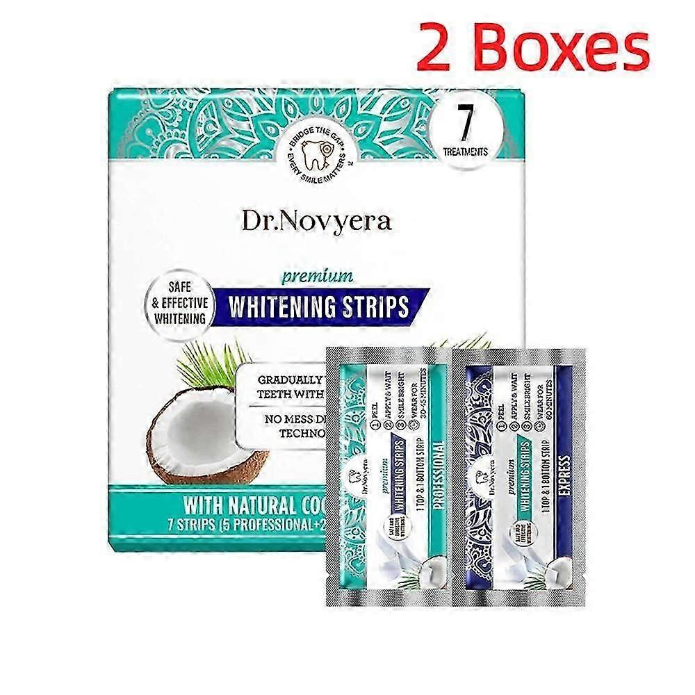 1-3boxes Teeth Whitening Strips - 7-day Treatment With Non-slip, Dry Strip Technology
