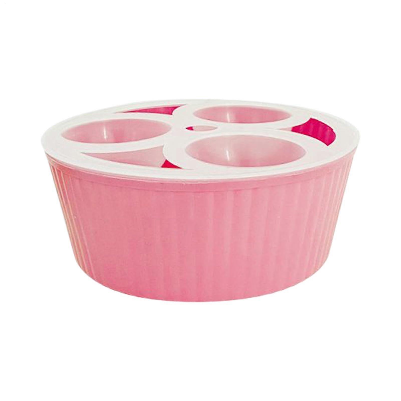 Hydroponic Planter 15.5x7cm Three Hole Reusable Pot Pink For Teachers, Seniors, And Gardening Beginners Easy To Clean