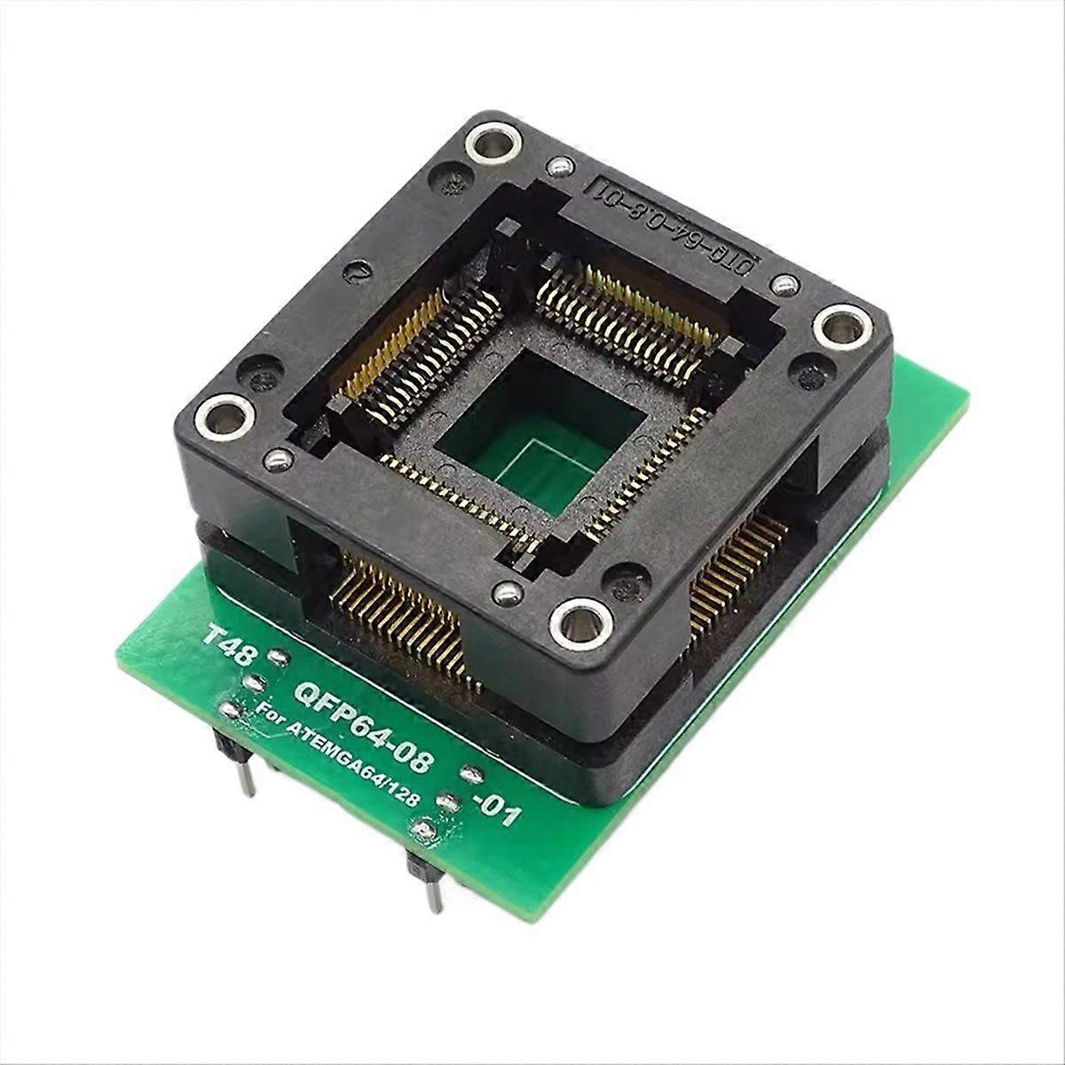 QFP64-08 Test Socket ATEMGA64/128 Burning Socket T76/T56/T48 Programmer Universal