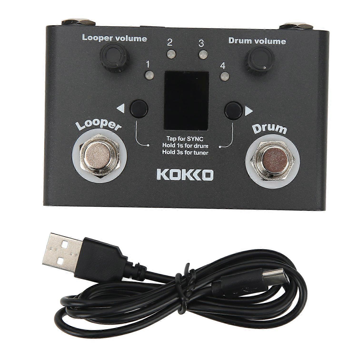 Drum Looper Pedal 4 Storage Location 11 Minutes Recording Time Metal Phrase Loop Effect Pedal with T