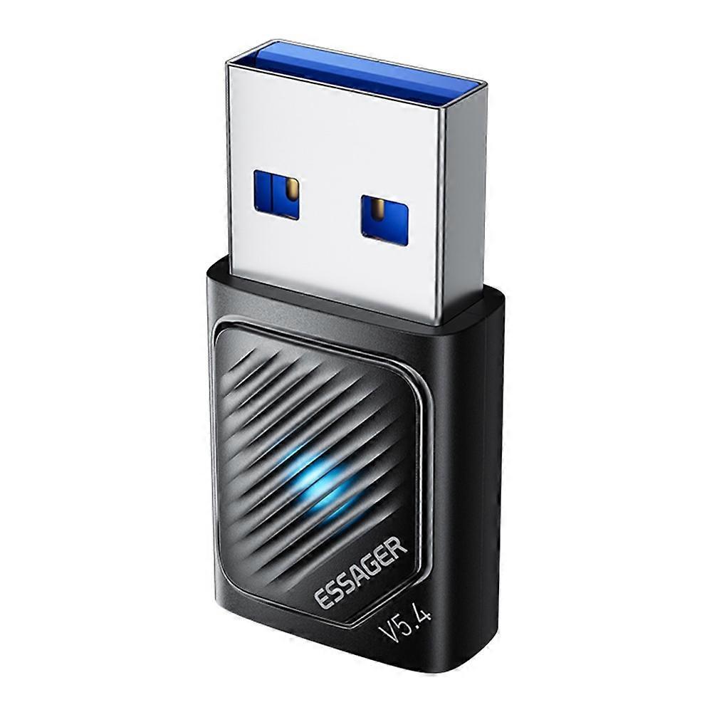 ESSAGER USB Bluetooth-compatible 5.4 Adapter 20m Signal Range Plug and Play Compatible with Windows 8 / 10 / 11