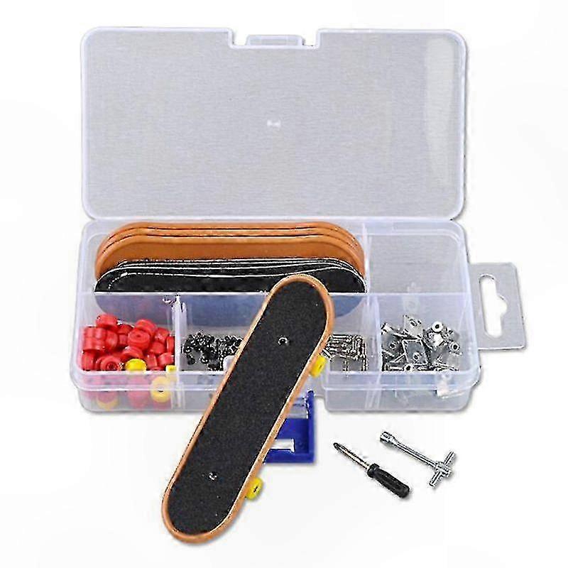Mini Fingerboard Set with Tools, 5-Pack Mini Skateboards with Wrench and Screws for Beginners and Pros