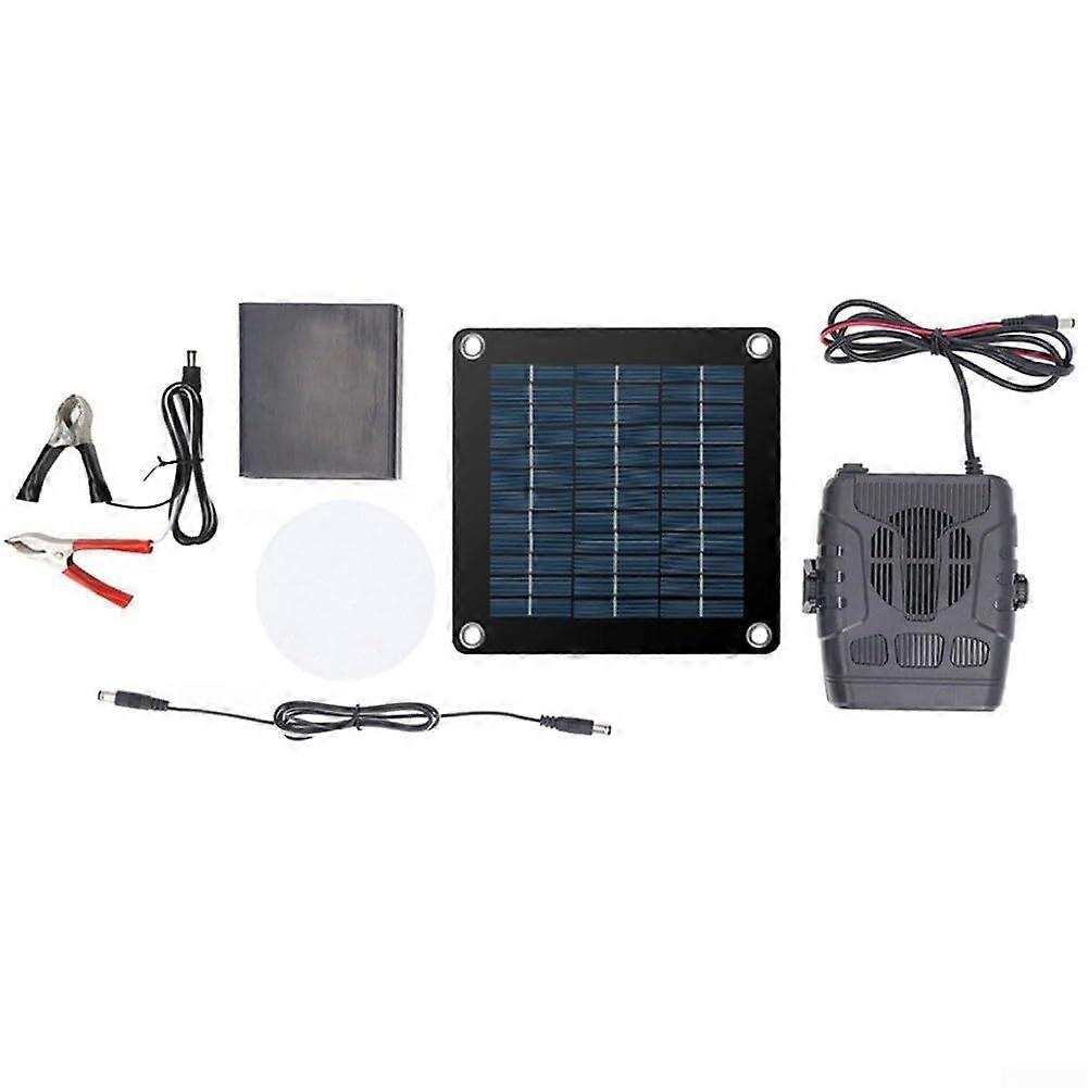 Solar Powered Heater For Small Animal And Plant Spaces With Monocrystalline Silicon Overheat Protection 20W Heating Fan