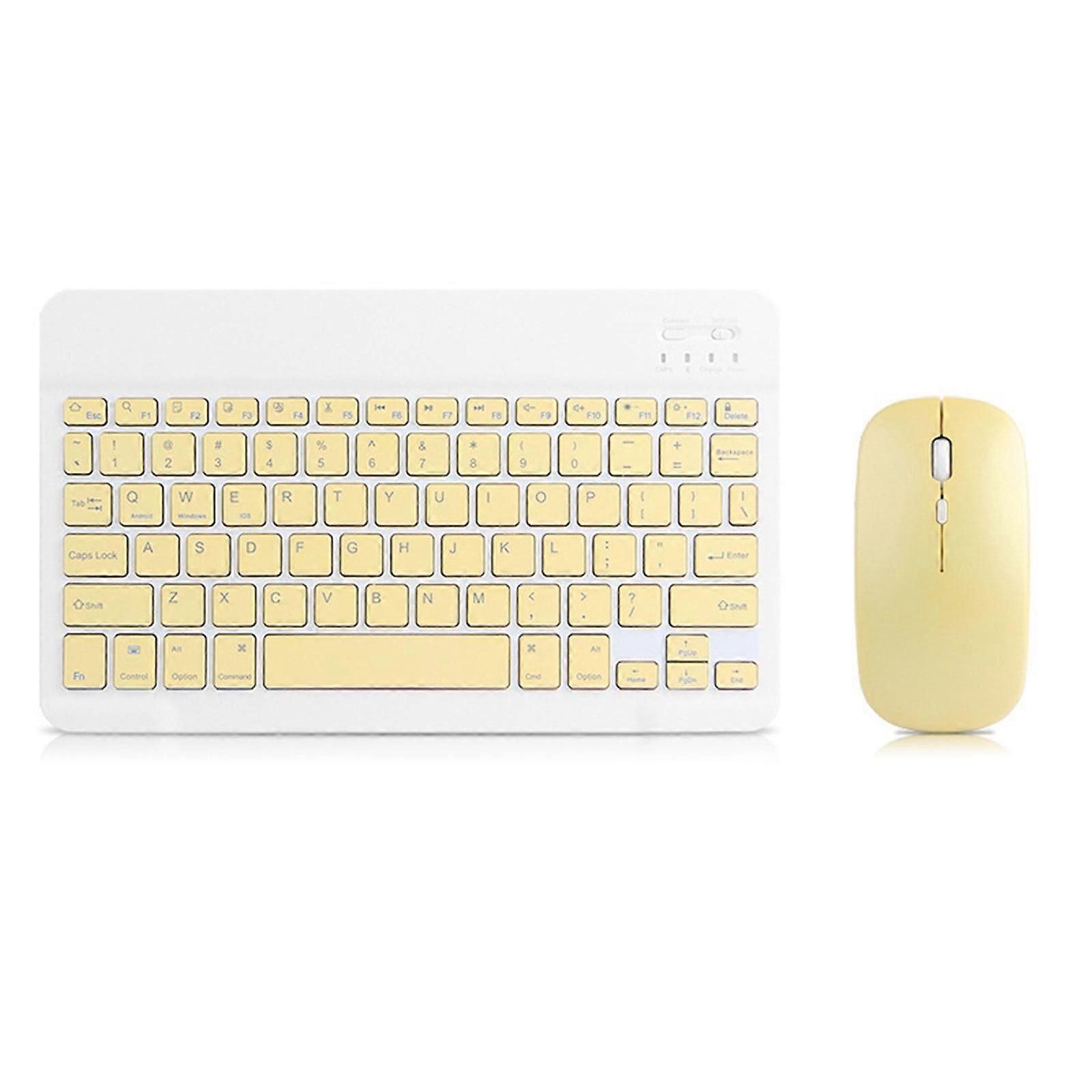 10 Inch Wireless Keyboard Set, Candy Color, Compatible with Laptop PC, Mechanical Tactile Switch, Ergonomic Vertical Mouse