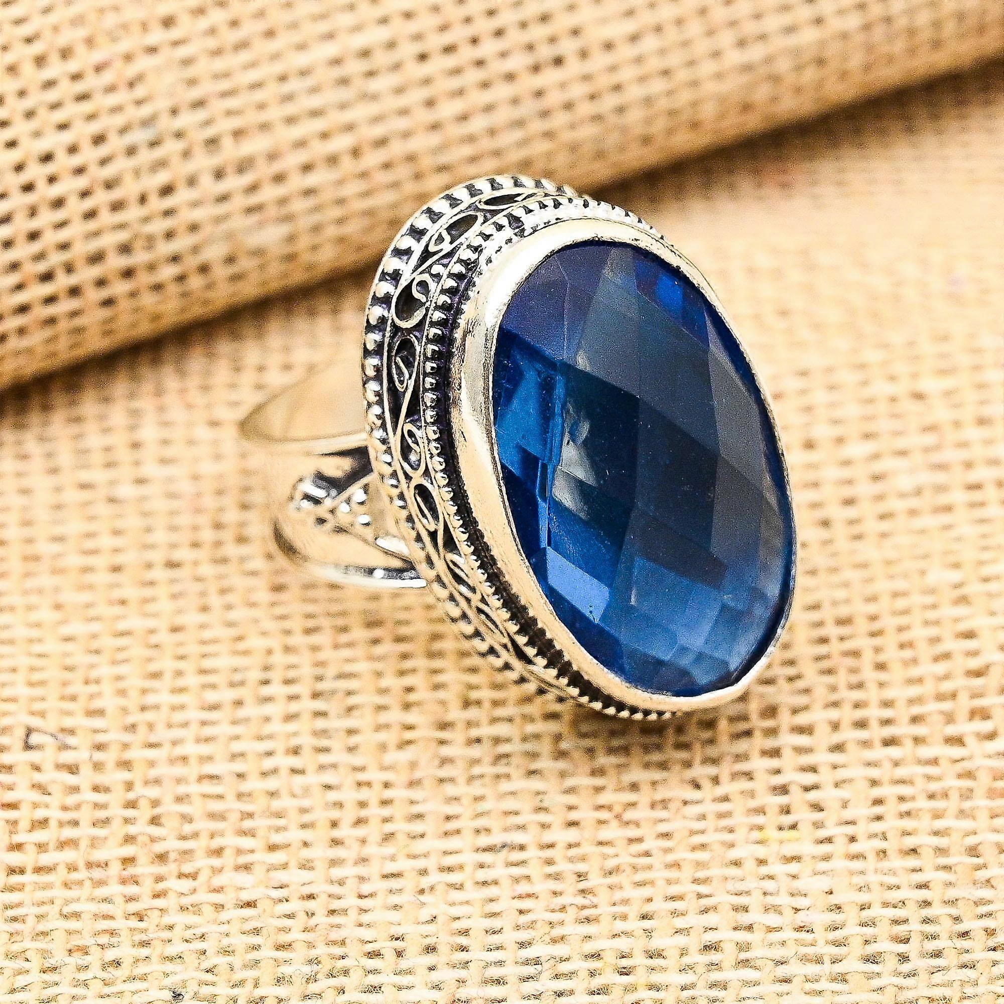 Wonderful Tanzanite Gemstone Handmade Solid 925 Sterling Silver Ring Jewelry