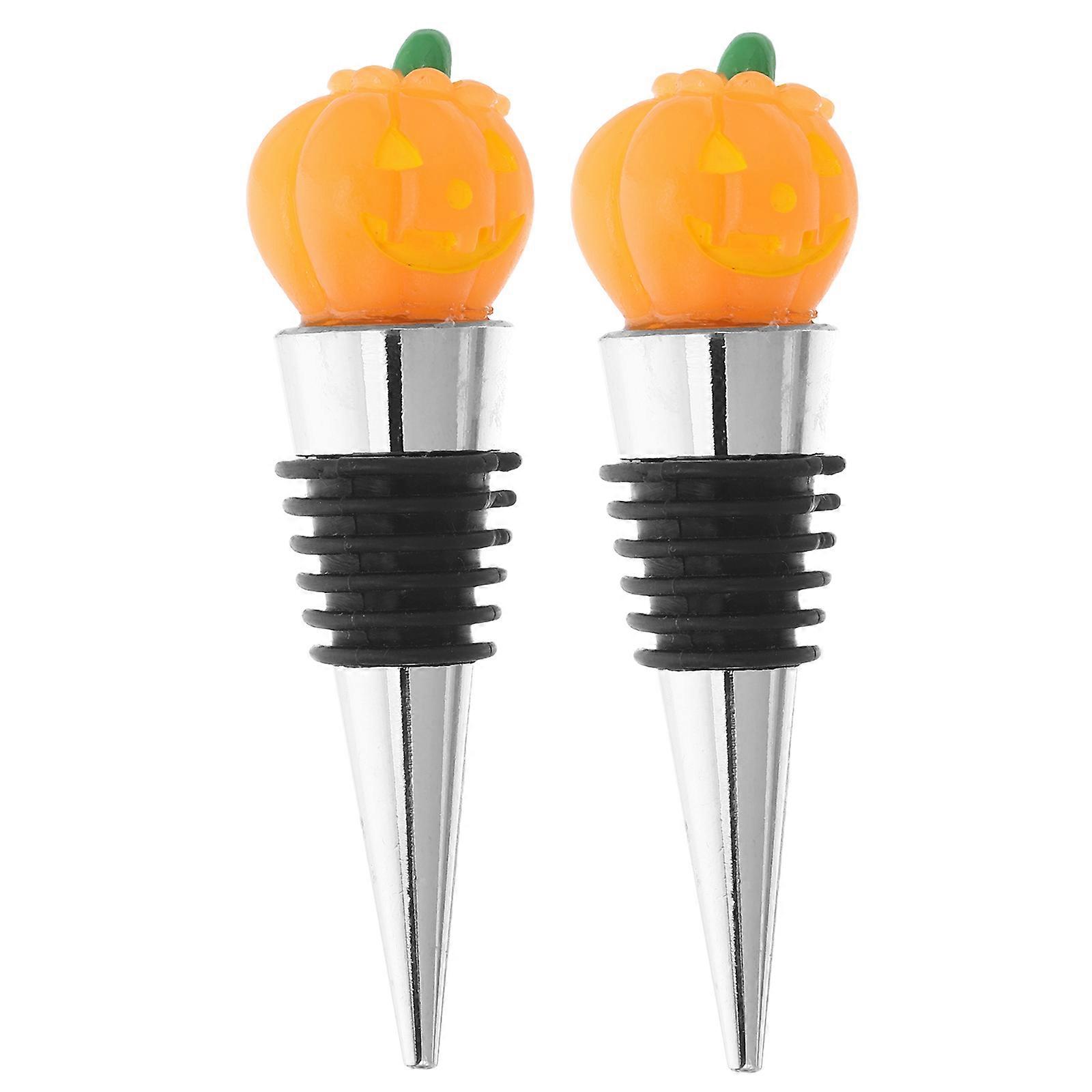 Halloween Pumpkin Stoppers Creative for Party Use 2Pcs