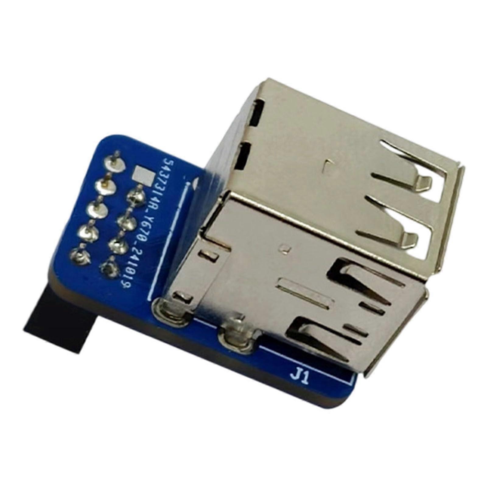 Two Layer USB 9 Pin Mainboard Connector with Dual Port Link for PC and Office Equipment