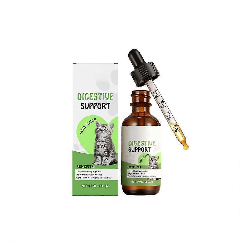 Cat Digestive Support Drops with Milk Thistle and Licorice Extract 60ml Liquid Supplement for Daily Wellness