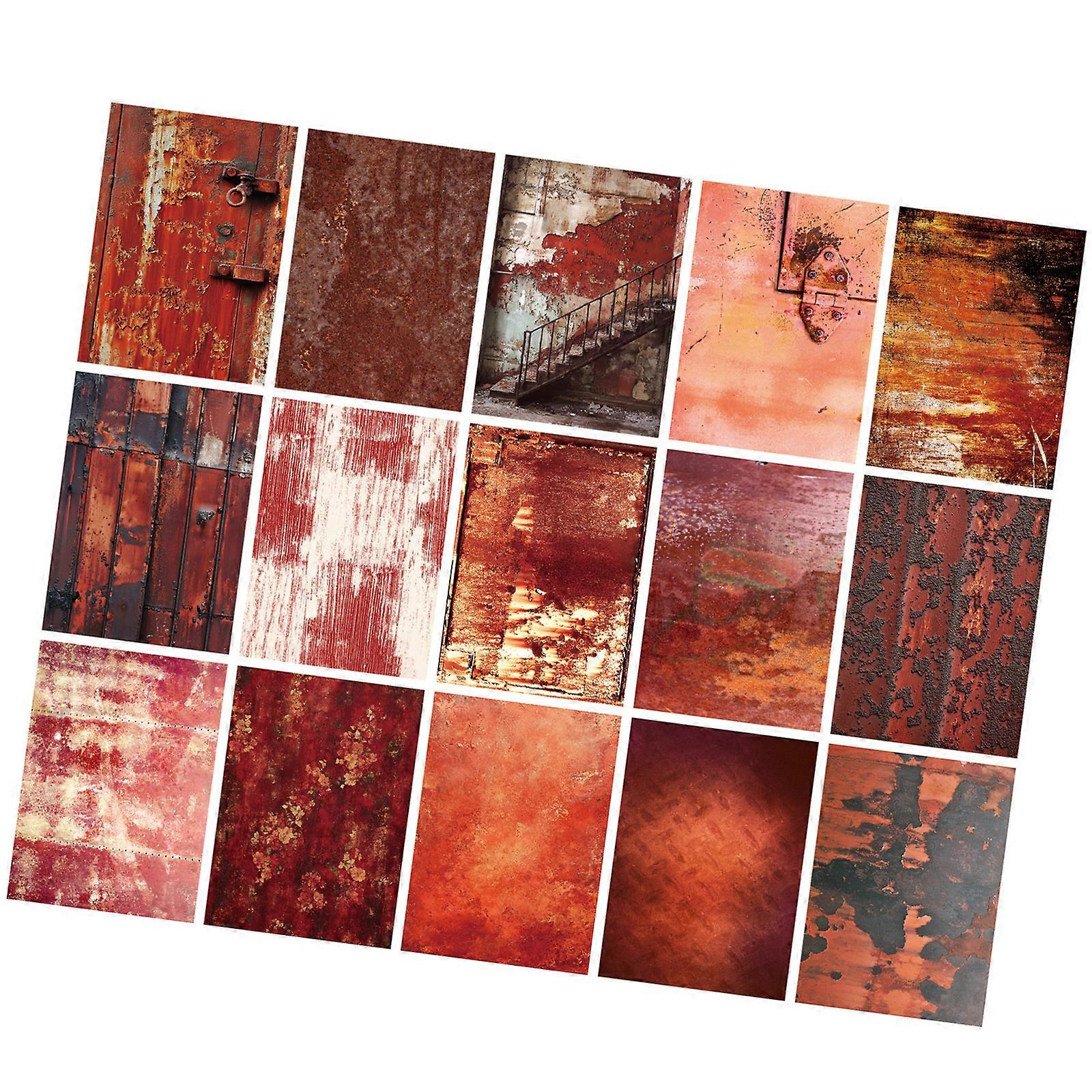 30Pieces Scrapbooking Decorative Paper Set Antique Textured Paper Sheet For Art Craft Journaling Notebook Photo Album  red