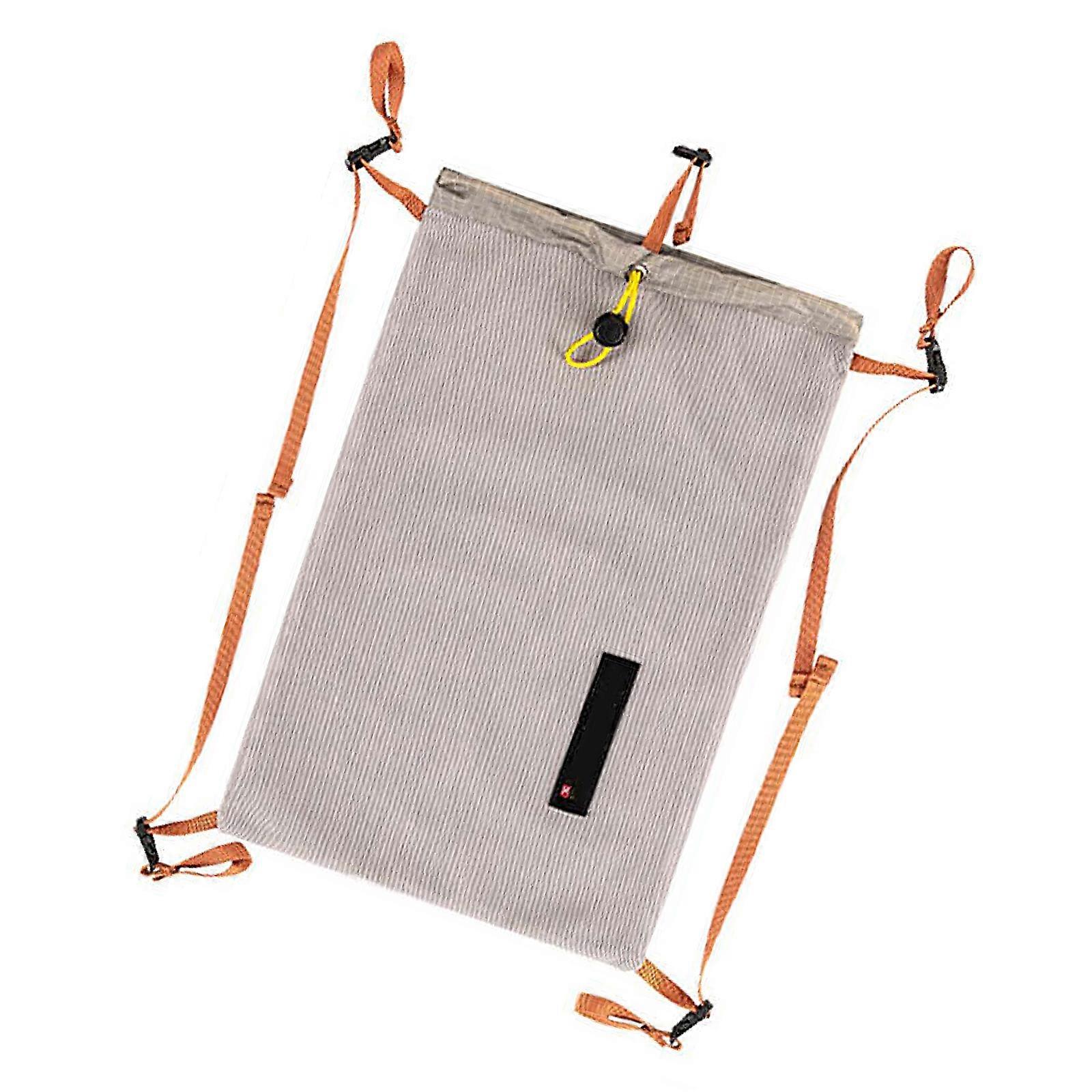 Backpack Modular Expansion Pouches For Hiking Bags 6L Storage Space Tear Resistant Waterproofed Drawstrings Closure  Gray Color