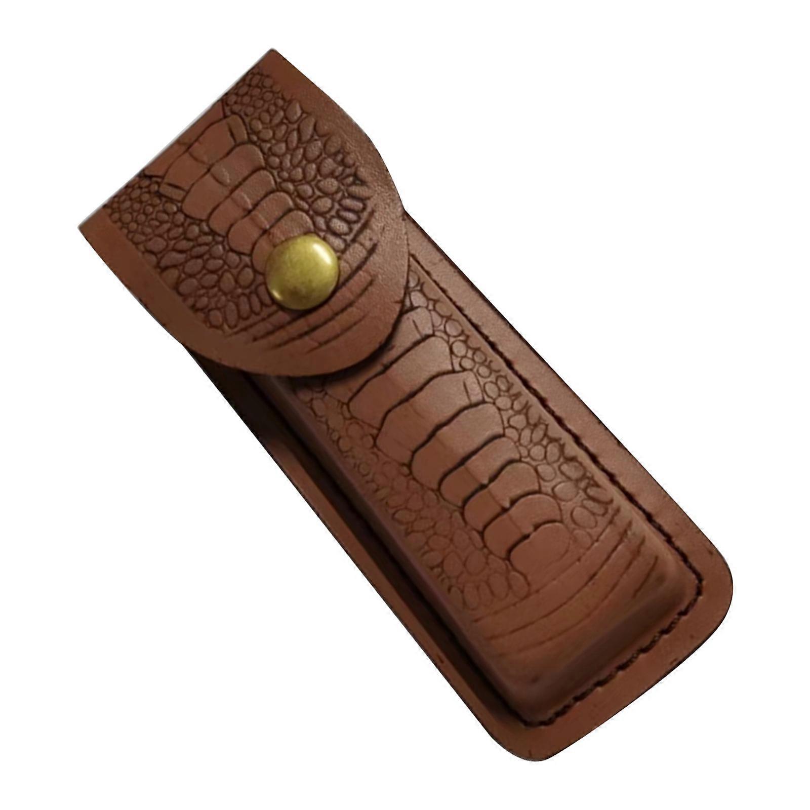 Leathers Knife Pouches Handmade Knife Holsters Belt Loop Case Holder Bag Folding Knife Sheath for Cutting Tool Carriers Multicolor