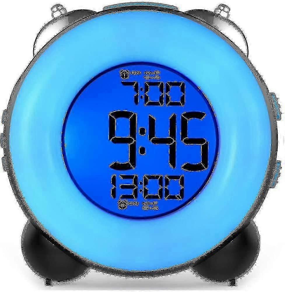 Loud Alarm Clock For Heavy Sleepers With Optional Alarm Dual Alarm Setting Snooze Function(full Body Blue)