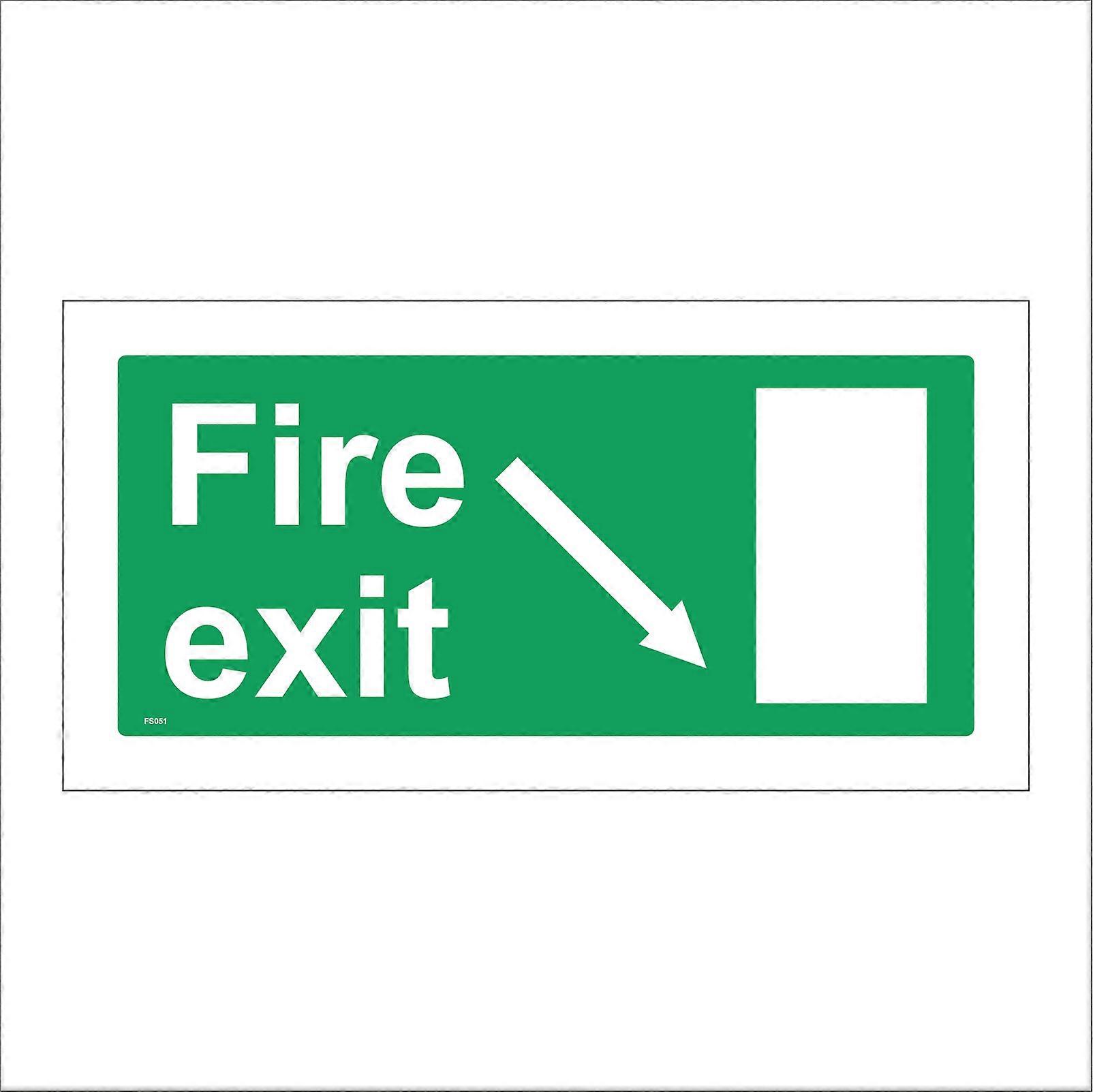 FS051 Fire Exit Right Sign with Door Arrow