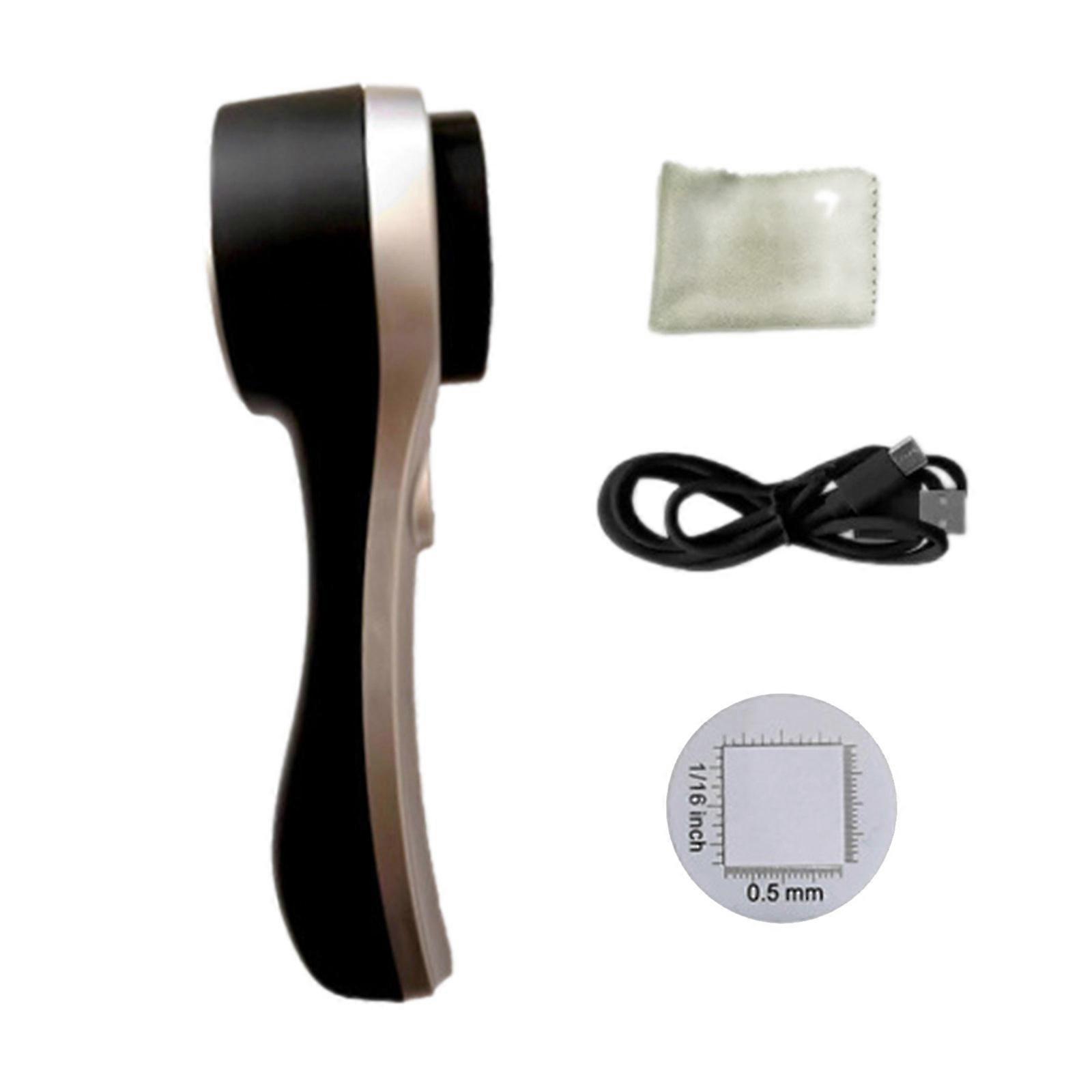 Magnifying Glass with Adjustable LED Lights,60X Glass Lens Handheld Illuminated Magnifier Reading Magnifying Glass  silver black