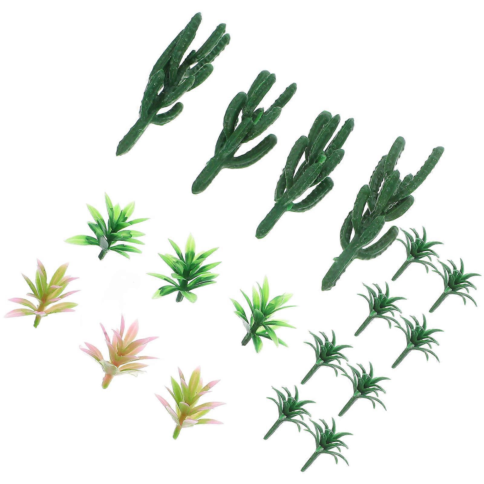 Miniature Trees Diorama Enhancement Model Tree Architectural Model Multi Color 6.50X2.00X2.00CM Plastic Material 18Pcs