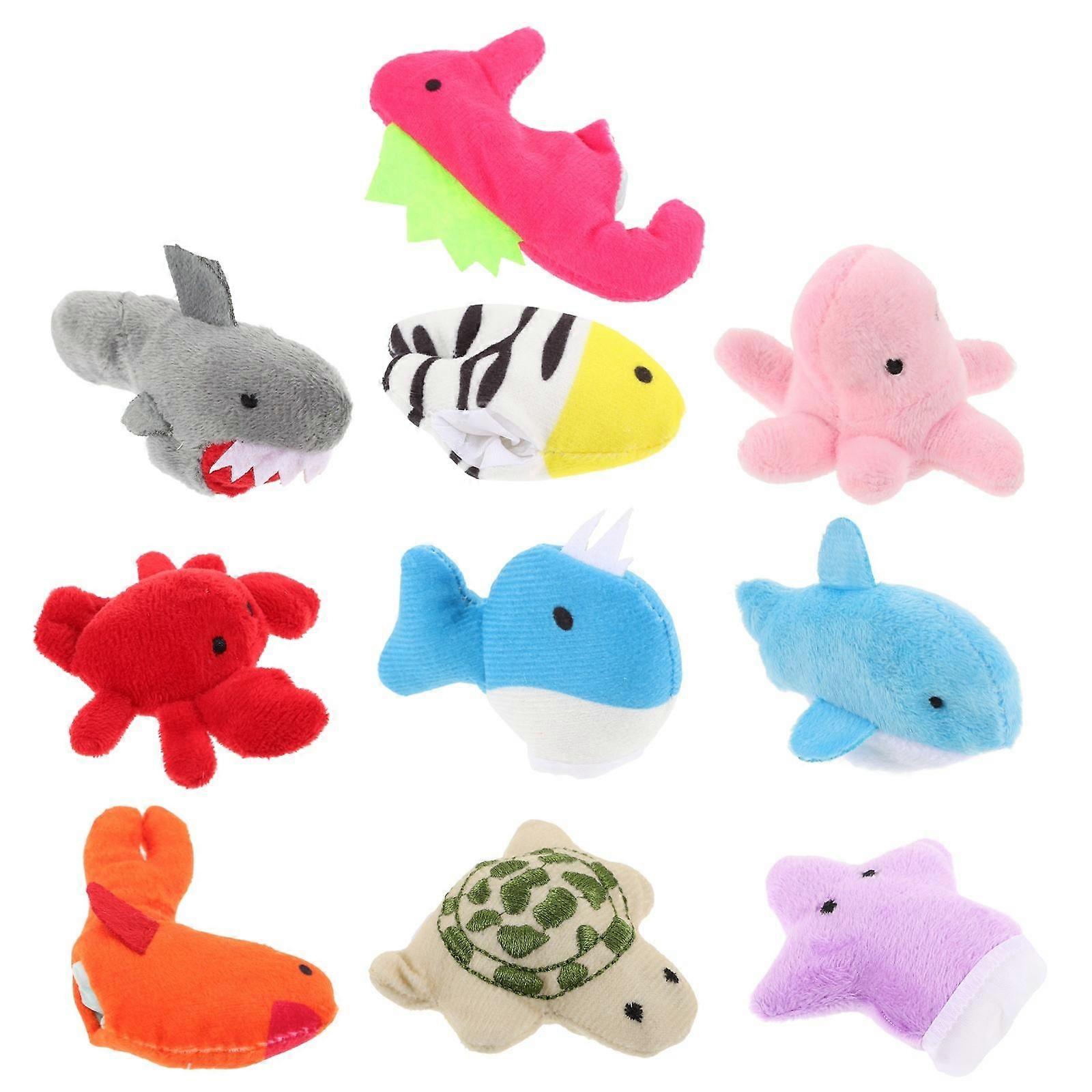 Finger Puppets Set Sea Animals for Interactive Fun 10Pcs