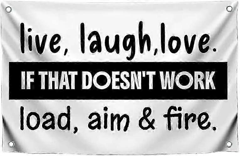 Meme Flag with Quote "If That Doesn't Work Mode A-1640