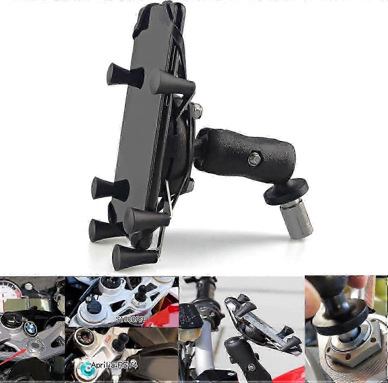 Motorcycle Phone Holder, Navigation Bracket Adjustable for Smartphone on Motorbike with Hole, Special for R1 R6 S1000RR F5 CBR650F VFR