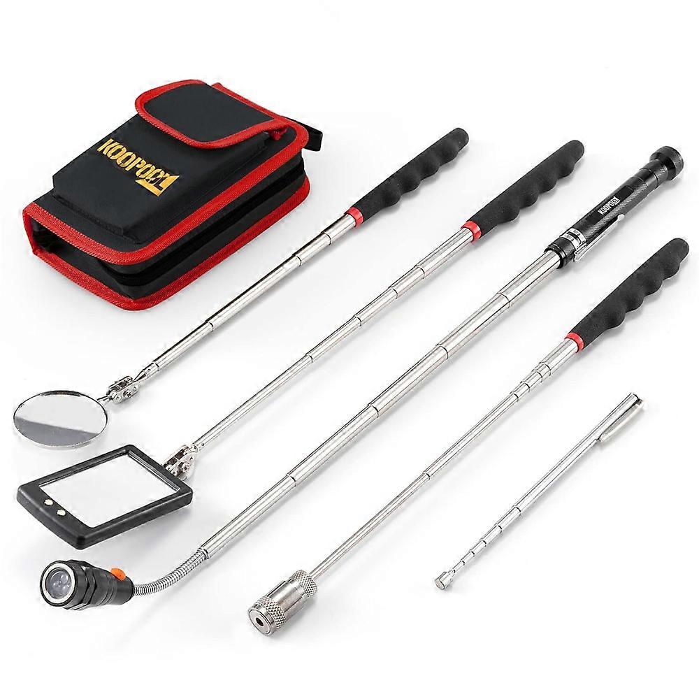 Telescoping Magnetic Pickup Tool Set-Extendable Magnet Flashlight with Inspection Mirror