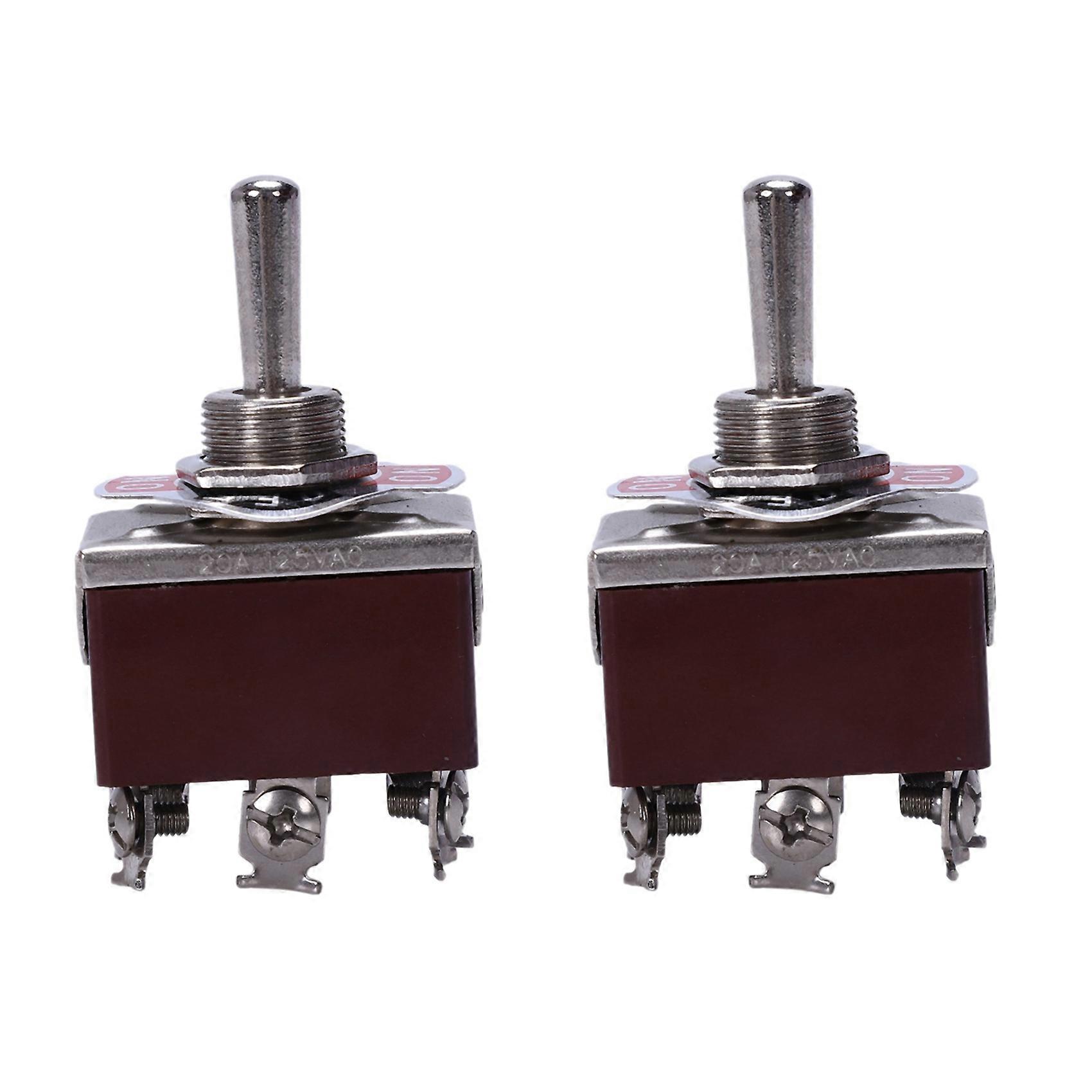 2X AC 250V/15A 125V/20A ON/OFF/ON 3 Position DPDT Momentary Toggle Switch