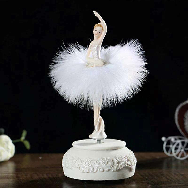 Ballerina Music Box Dancing Girl Swan Lake Carousel with Feather for Birthday Gift Melzinho Do Amor ����٧�ܧѧݧ�ߧѧ� ���ܧѧ��ݧܧ�