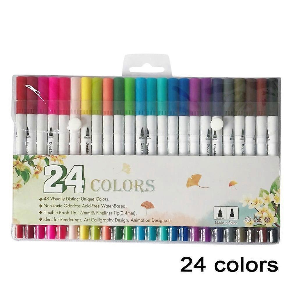 Xubond Pen 24/36/60PC Double Headed Drawing Marker Color Neutral Pen Art（5ml） Tools