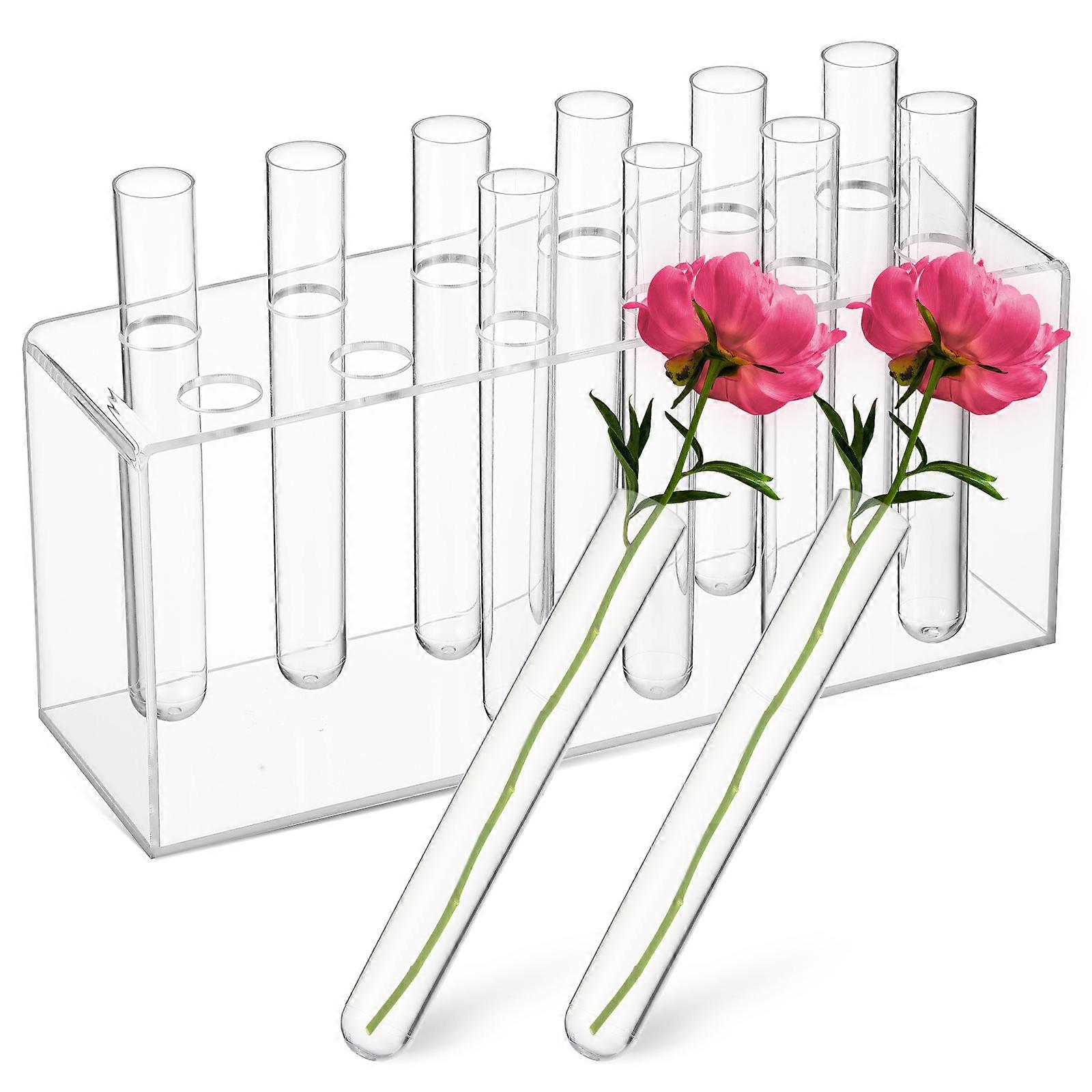 Floral Water Vials Simple Design Transparent 12Pcs