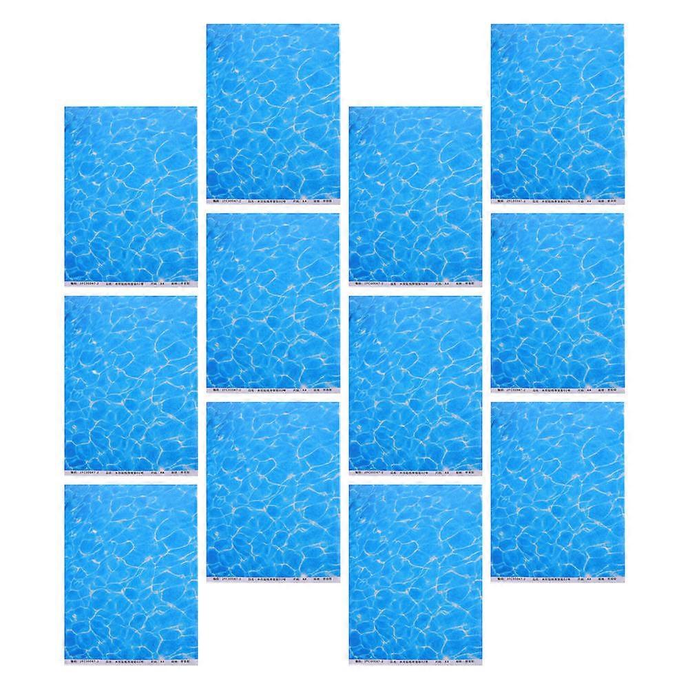 Ocean Texture Scrapbook Paper for Decor 12Pcs Water Pattern Sheets for DIY Crafts