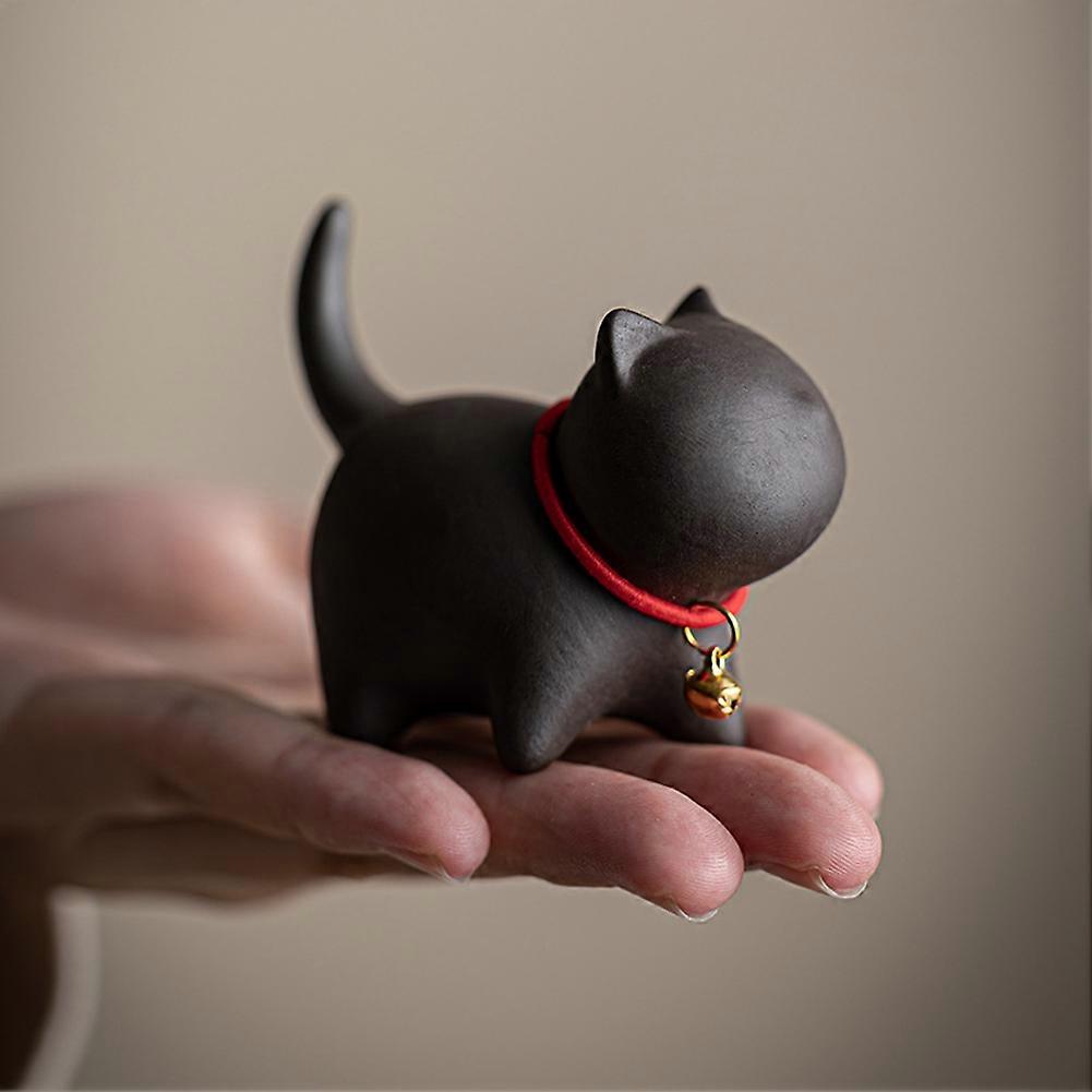 Black Cute Cat Tea Pets Ceramic Tea Set Accessories for Home Decor