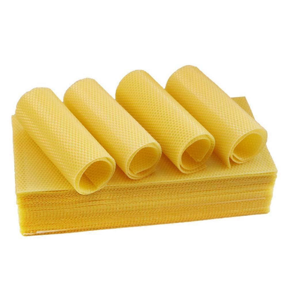 30Pcs Bee Hive Foundation Sheets, Deep Beeswax Foundation Sheets for Bee Frames Birøkt Tool 41.