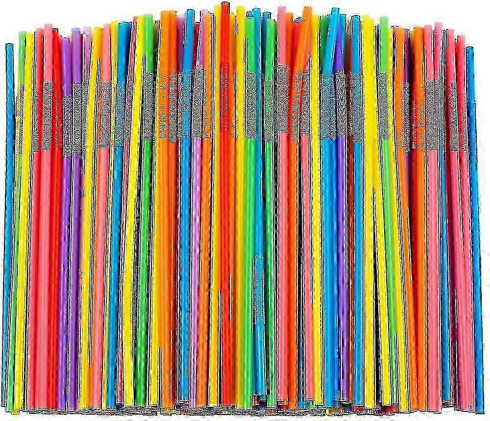 500-pack färgglada flexibla plastsugrör BPA-fria engångsböjda dricksugrör för fester evenemang