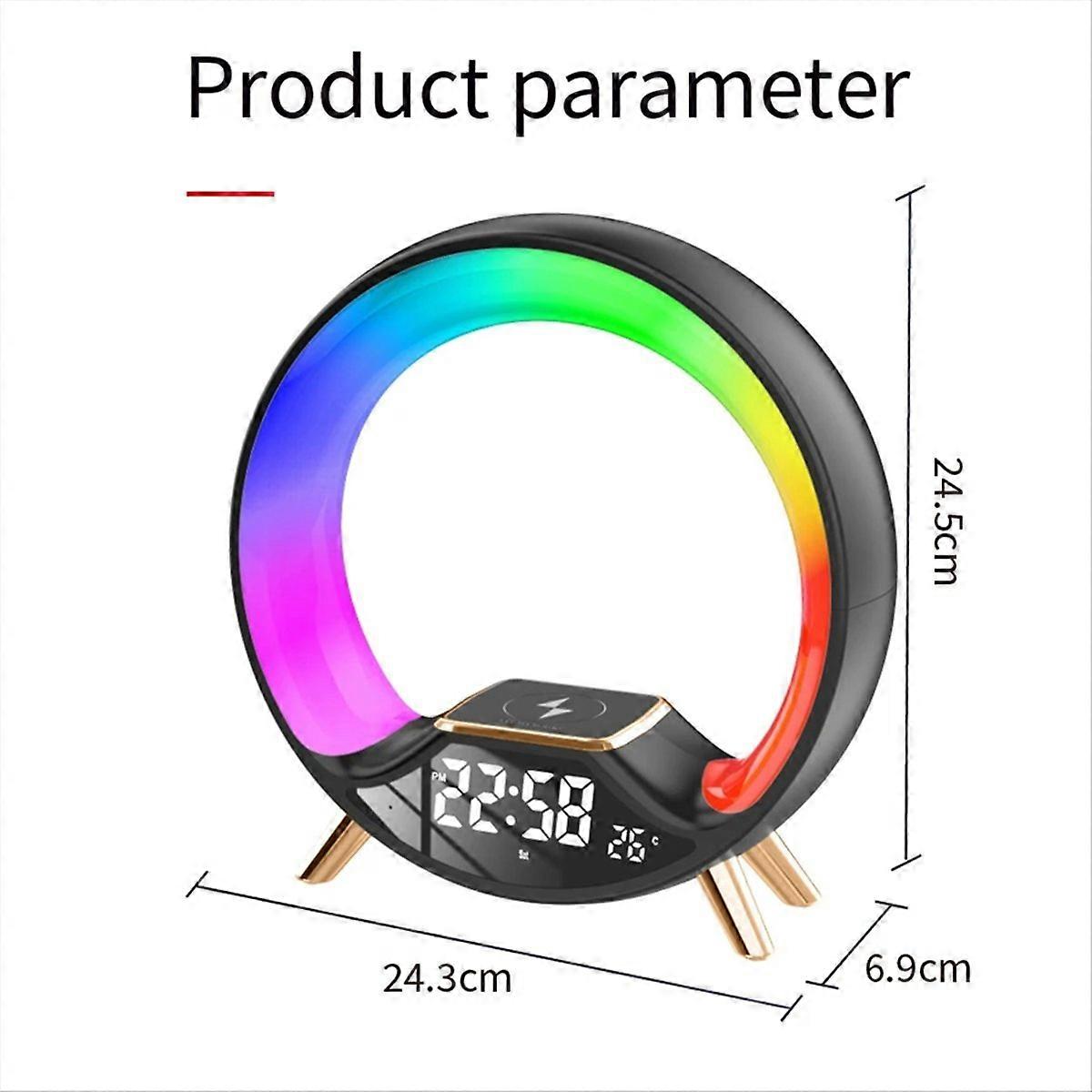 Bluetooth Speaker Smart Alarm Clock Atmosphere Light(B)EU Plug