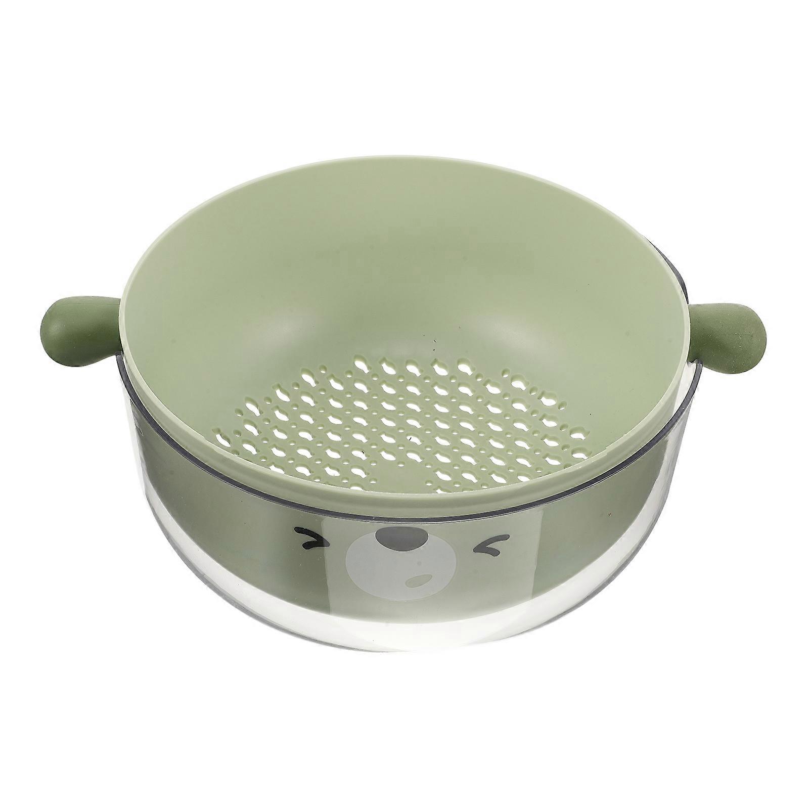 Dual-Layer Kitchen Colander for Vegetable Wash Strainer Fruit Cleaning 2 in 1