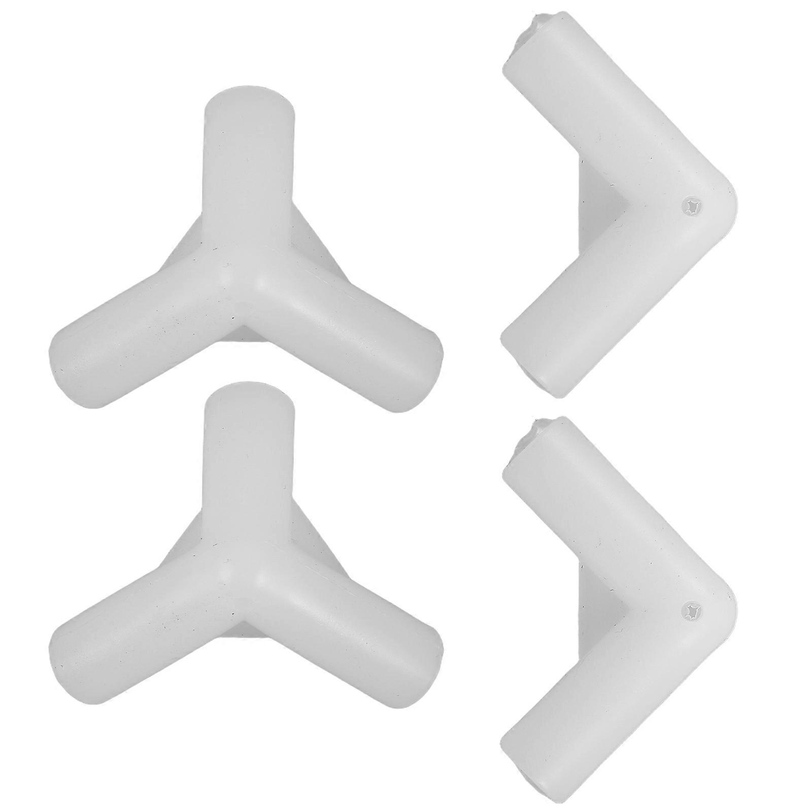 Connector for Yurt Bracket Triangular Connector 4Pcs Thickened White ABS
