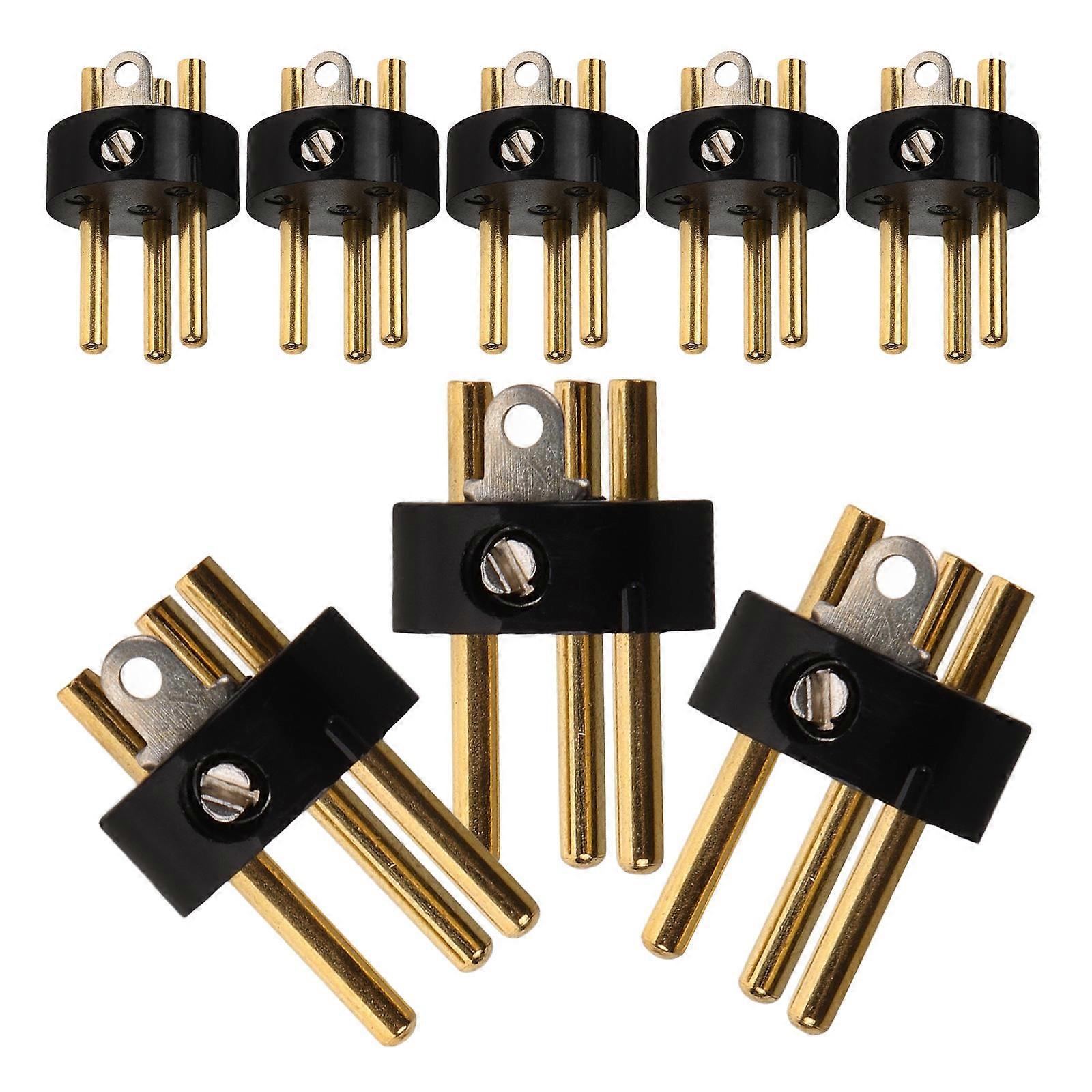 8pcs Audio Conversion Connectors 3 Pin Plugs Microphone Parts