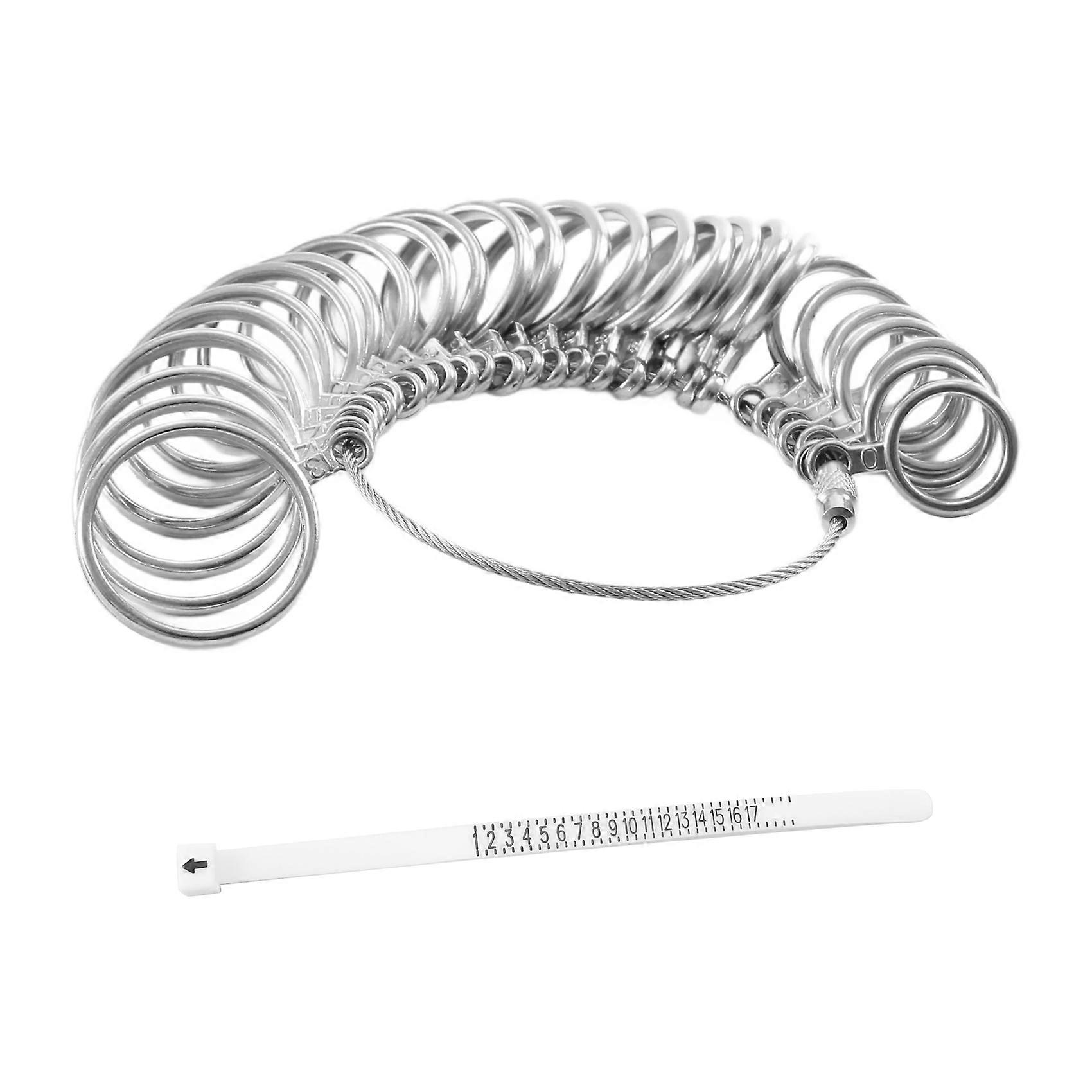 0-13 Ring Sizer Measuring Tool Set Metal Ring Sizers Metal Ring Gauges Finger Sizer & Ring Mandrel