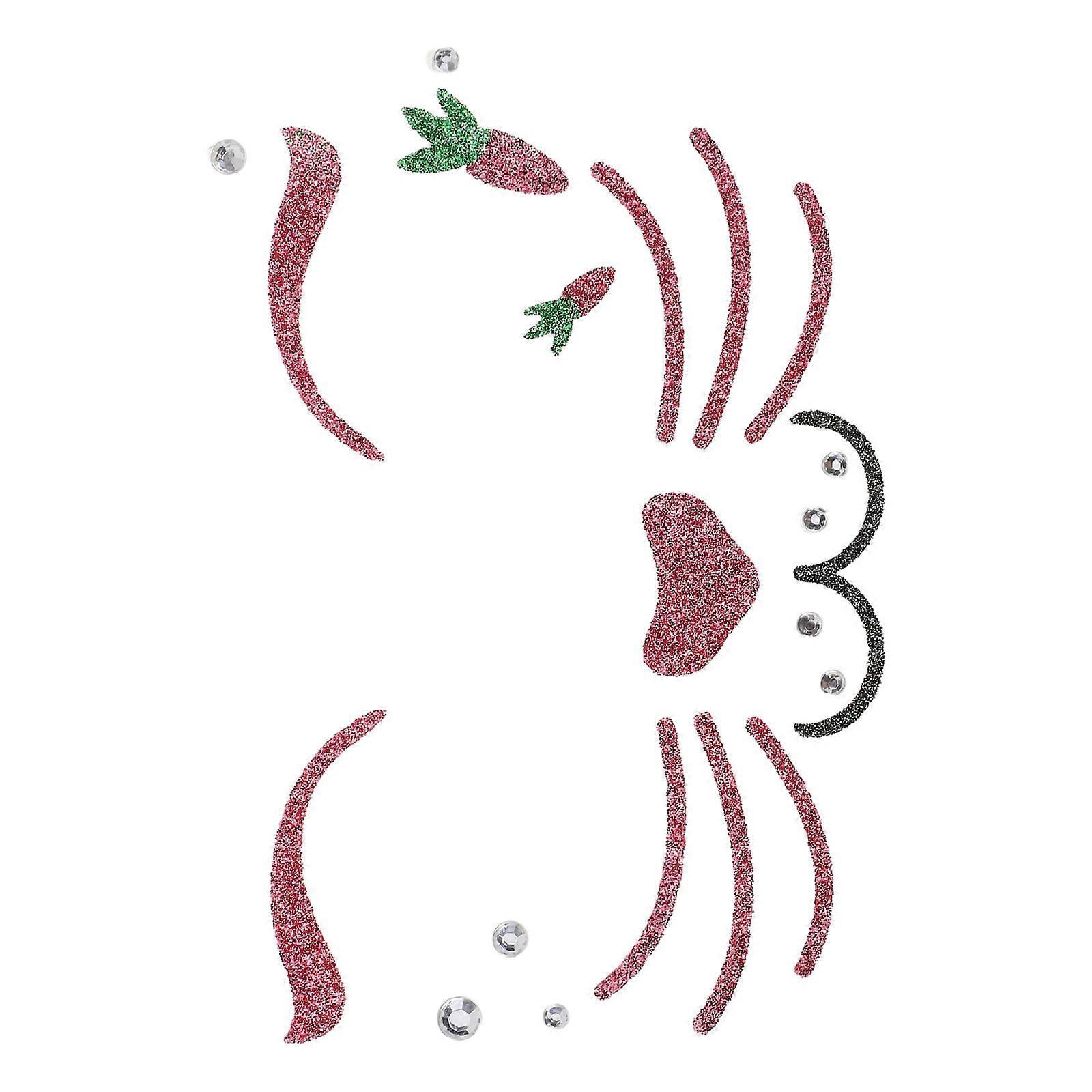 Cute Bunny Face Stickers for Decoration Easter Party Accessory