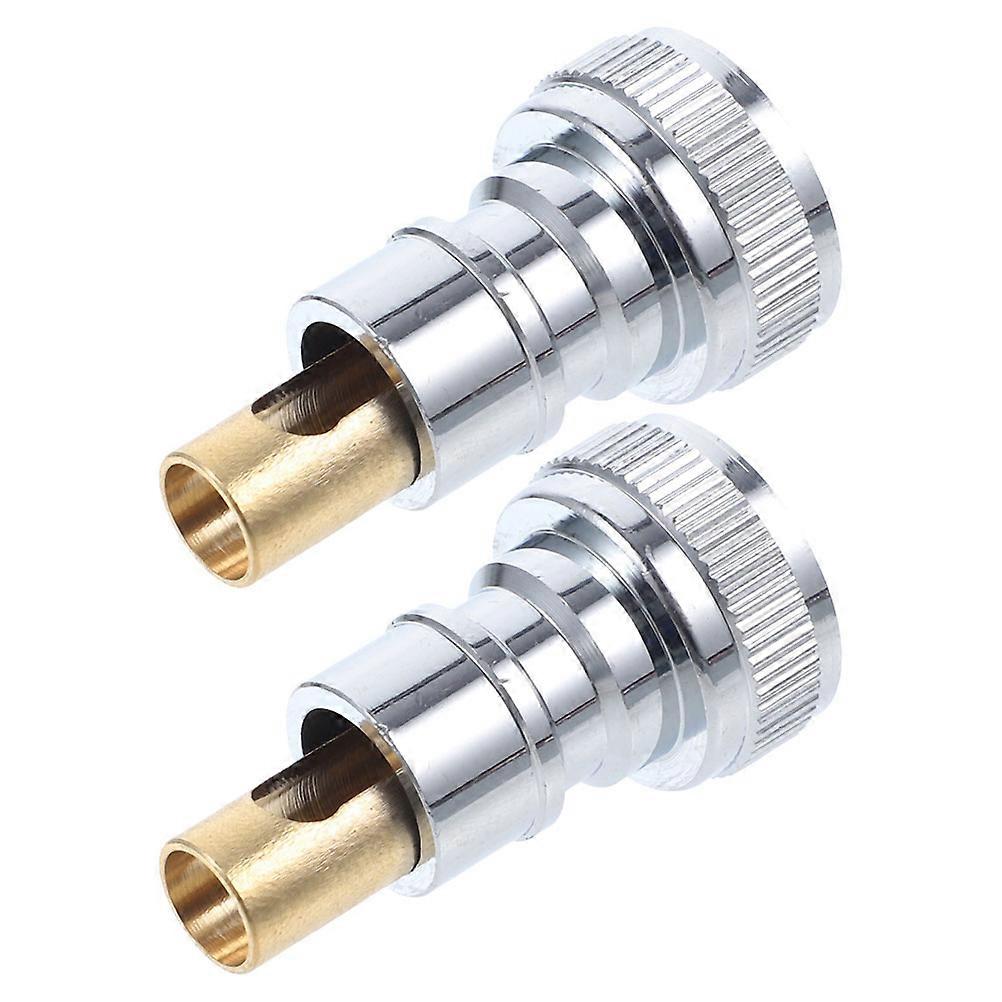 Copper Quick Connect Hose Adapter for Faucet with Snap Coupling and Automatic Shutoff 2 Pieces