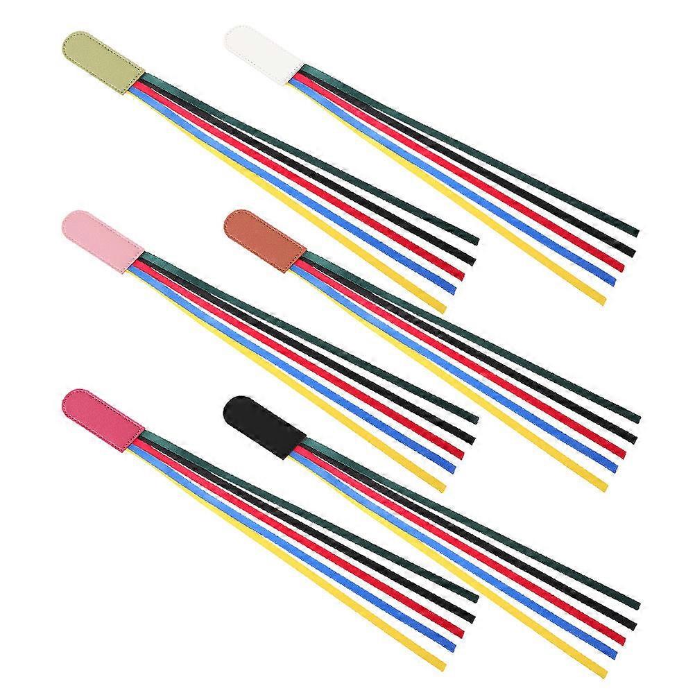 Bible Reading Bookmarks for Decoration PU Ribbon 6Pcs Set