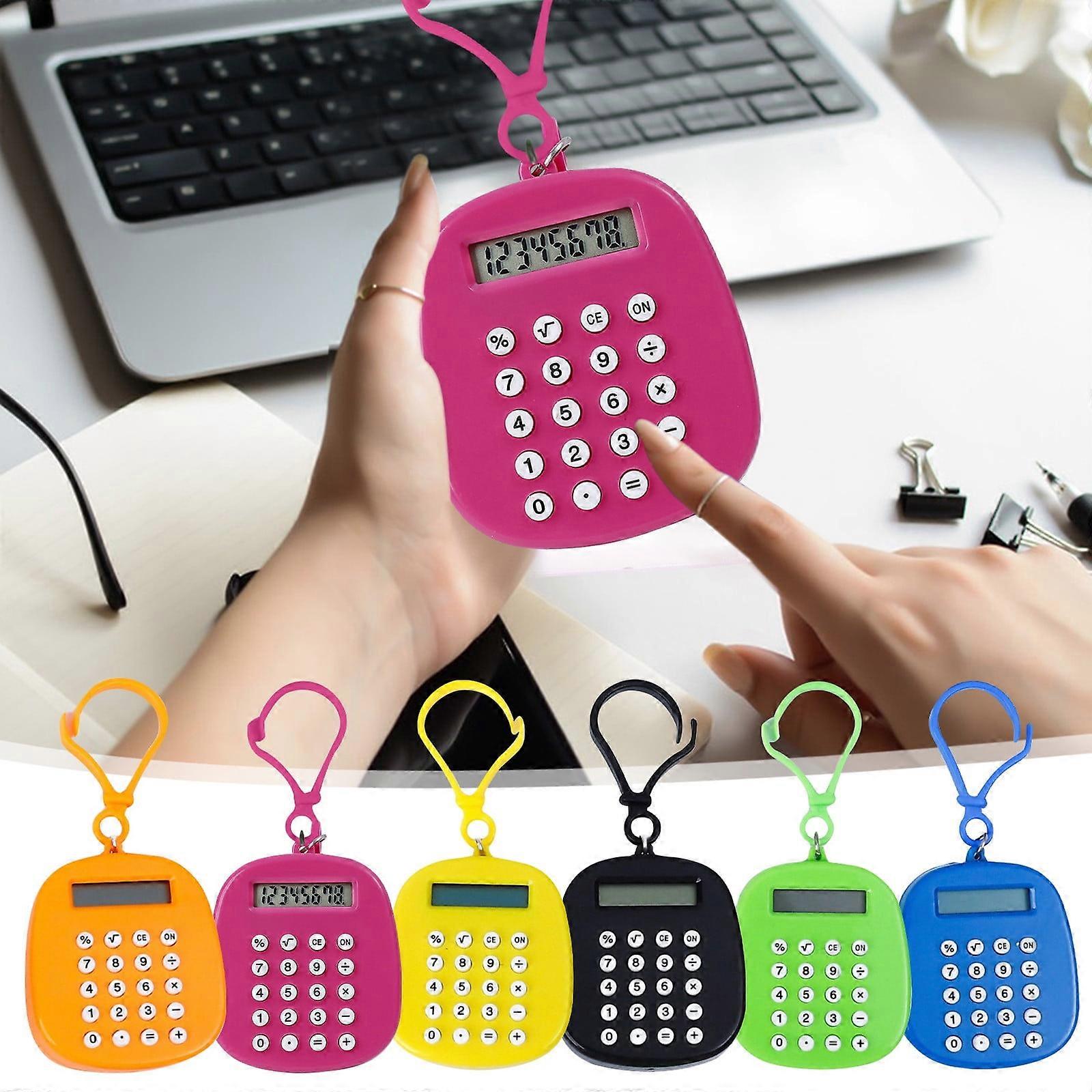 Djunllk Calculator - Mini 8 Digit LCD, Compatible with Office, Home, School Use, Portable Scientific Pendant Design