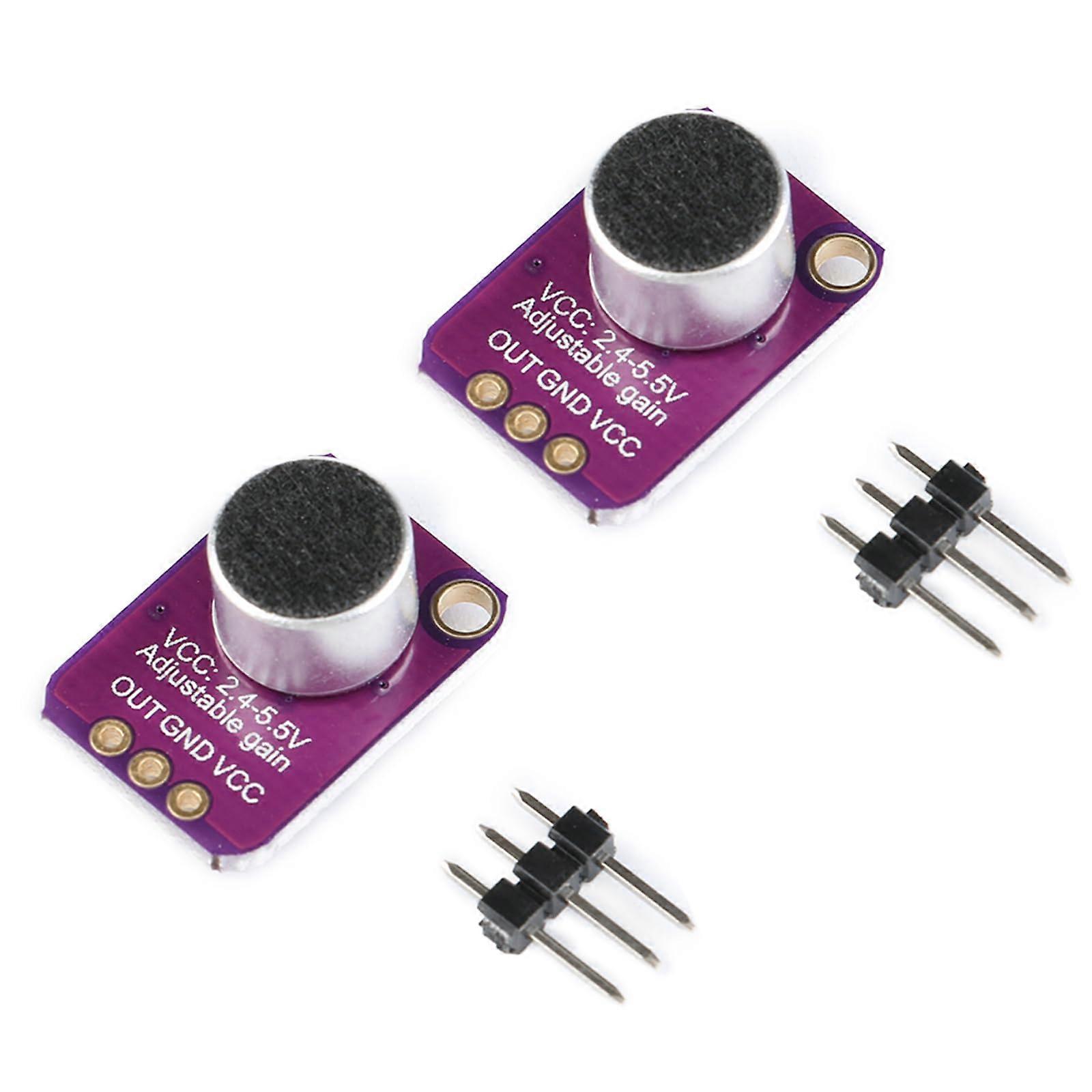 2pcs MAX4466 Microphone Amplifier Adjustable Gain Sound Sensor Module for Arduino Projects