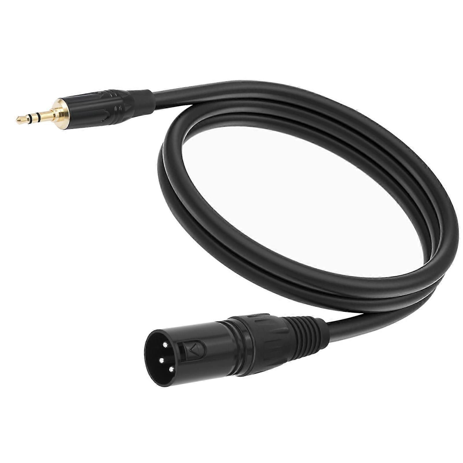 3.5mm to XLR Cable Balanced Audio with Double Shielding for Stereo Devices Mixing Consoles Amplifiers