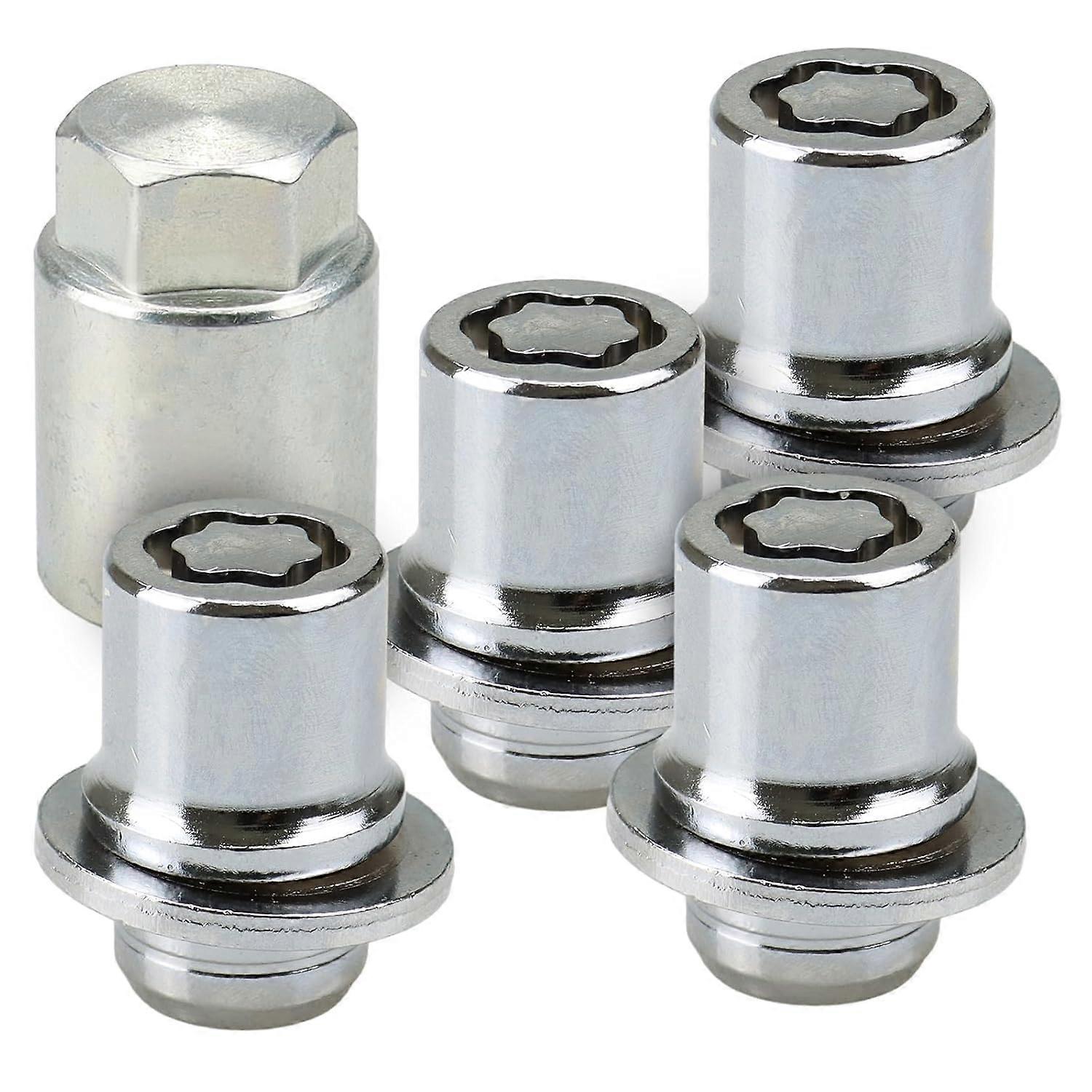 M12x1.5 Wheel Lock Lug Nuts Chrome AntiTheft Set with Key for Toyota Lexus