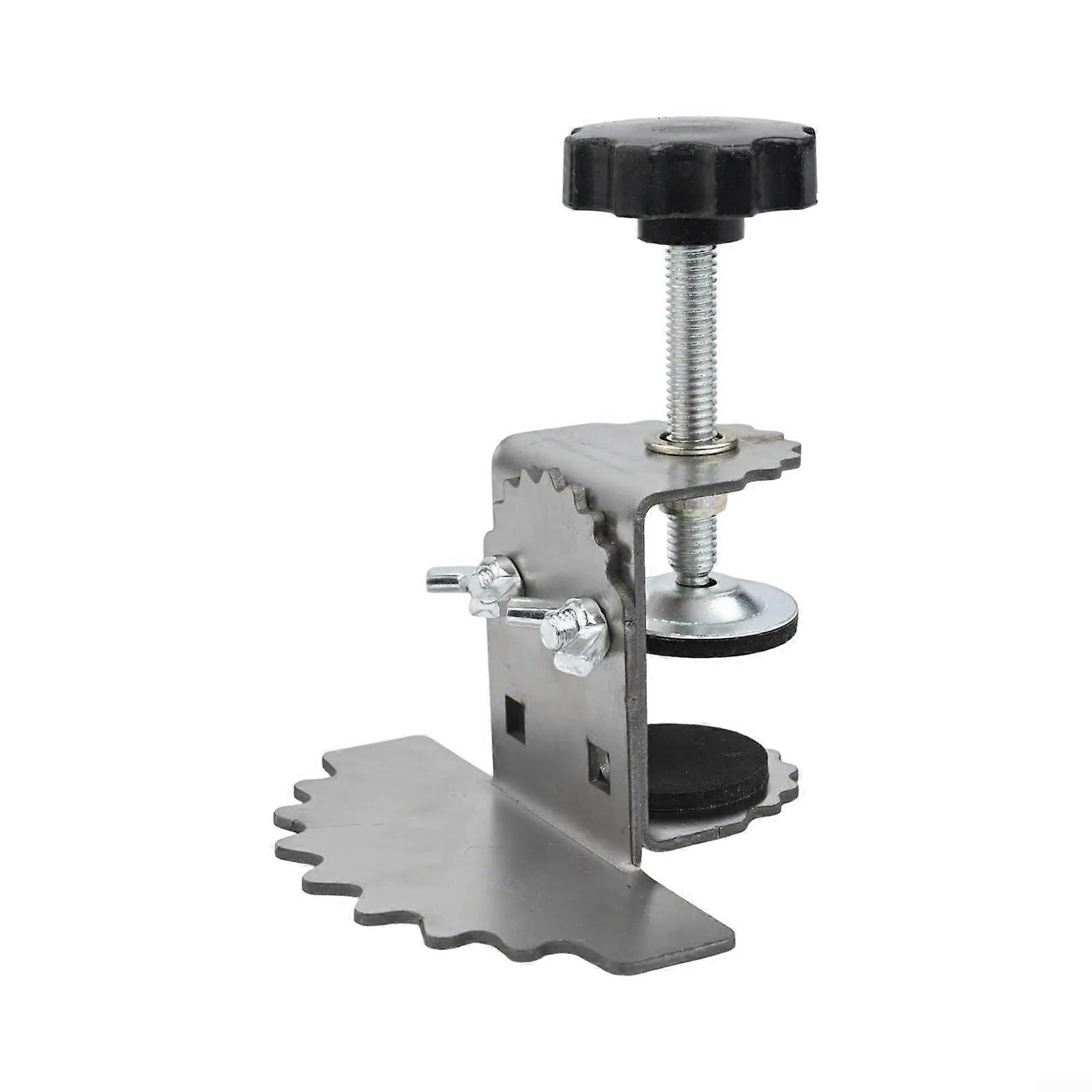 Stainless Steel Cabinet Door Installation Jig with Protective Silicone Pad and Precise Hinge Alignment