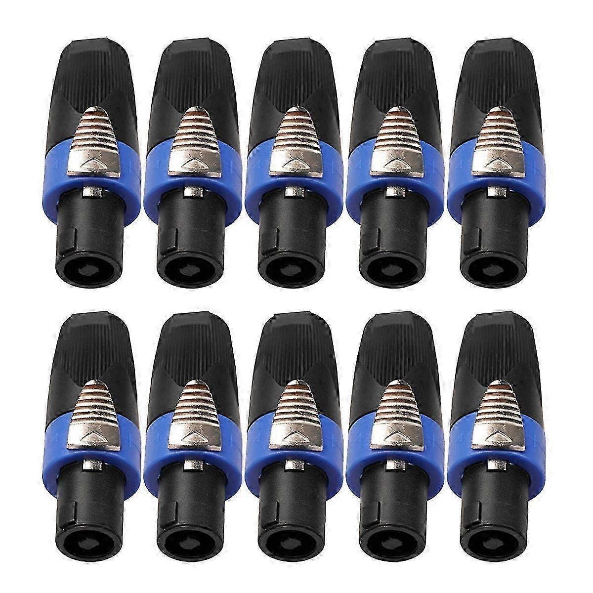 10 PCS Audio Speaker Connectors Plugs for Speakon NL4FC